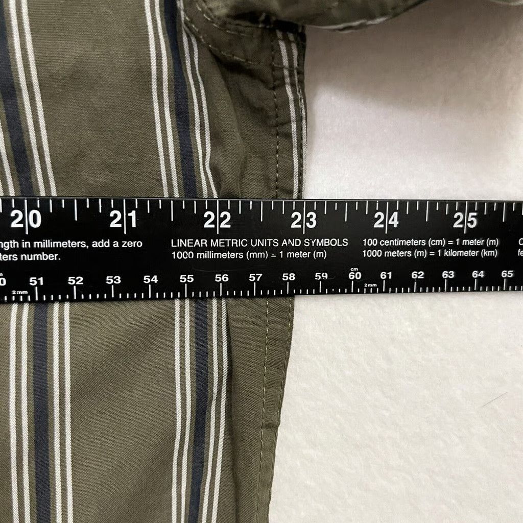 Quicksilver × Quiksilver Quiksilver Green Button Up - Vertical Stripes Size US L / EU 52-54 / 3 - 6 Thumbnail