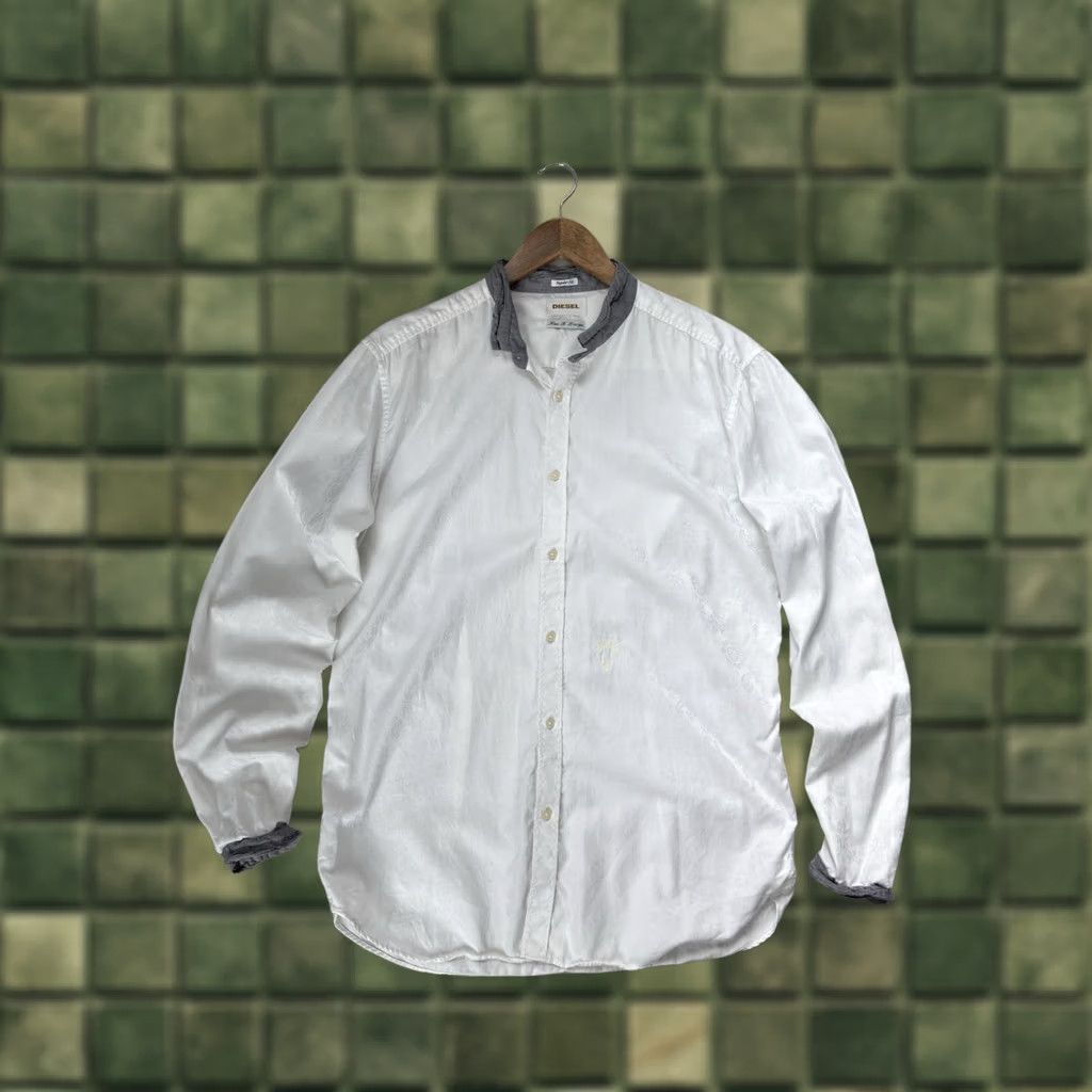 Diesel VINTAGE Diesel Monogram White Button-Up Shirt Men XL Size L/Xl Size US XL / EU 56 / 4 - 1 Thumbnail
