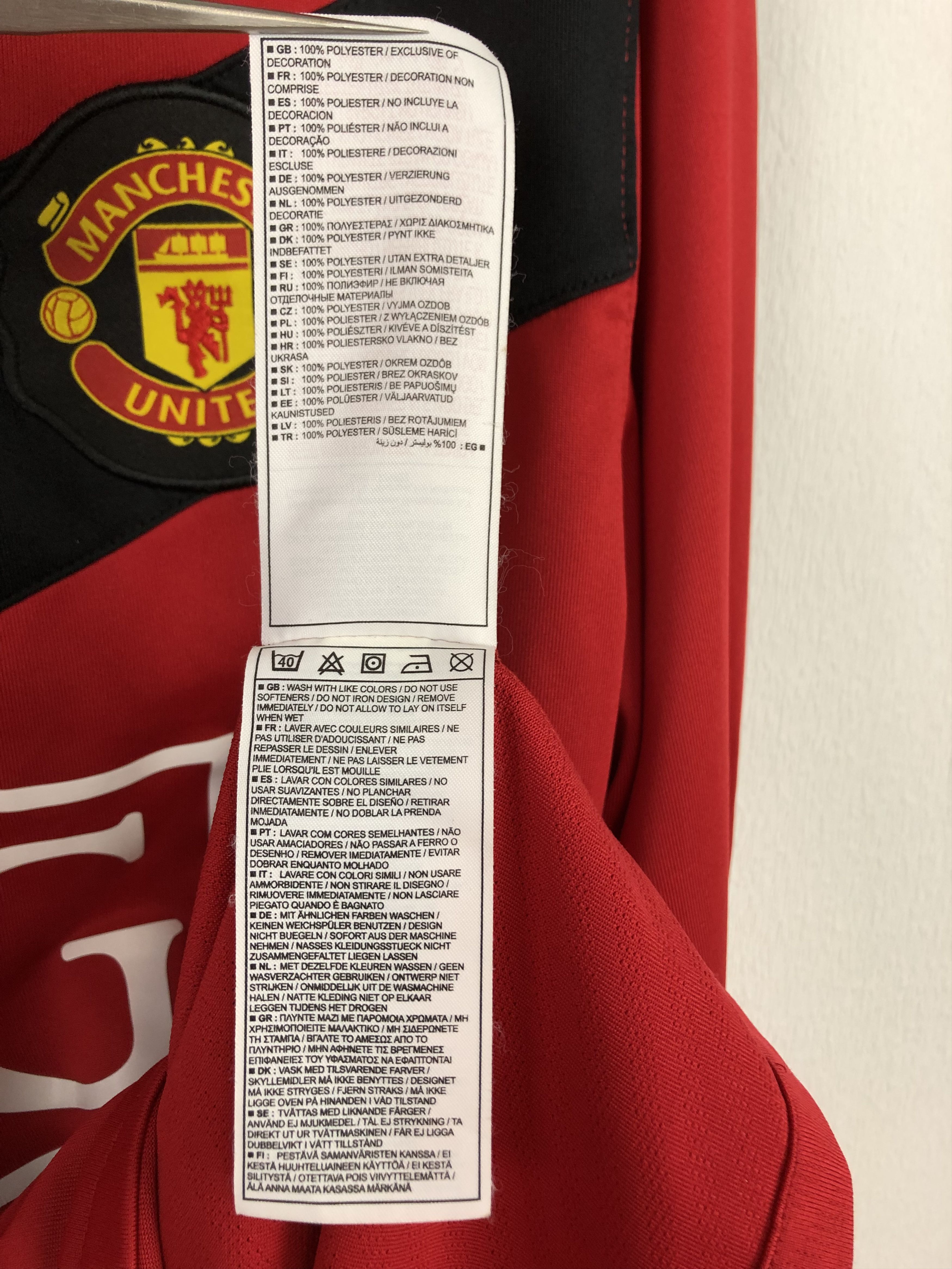 Nike Manchester United 2009 Shirt Nike #7 Owen Long Sleeve Size US L / EU 52-54 / 3 - 14 Thumbnail