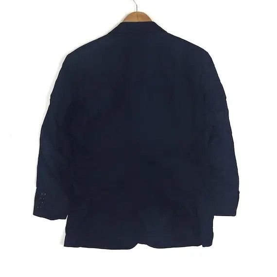 Polo Ralph Lauren Vintage POLO RALPH LAUREN Blue 2 Button Blazer Sport Coat Size 42R - 4 Thumbnail