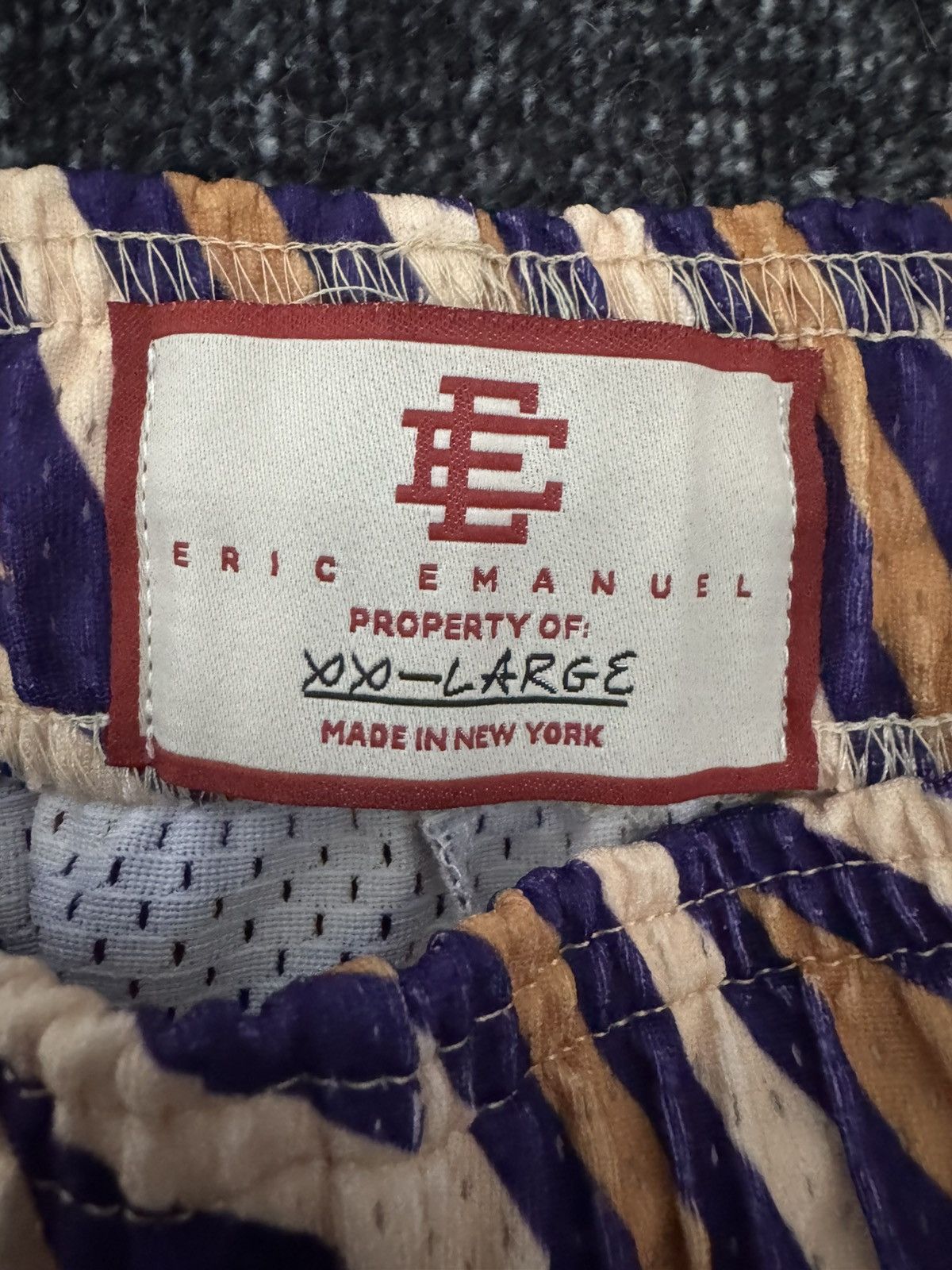 Eric Emanuel Eric Emanuel Zig-Zag Basic Basketball Short Purple/Tan PB&J Size US 38 / EU 54 - 3 Thumbnail