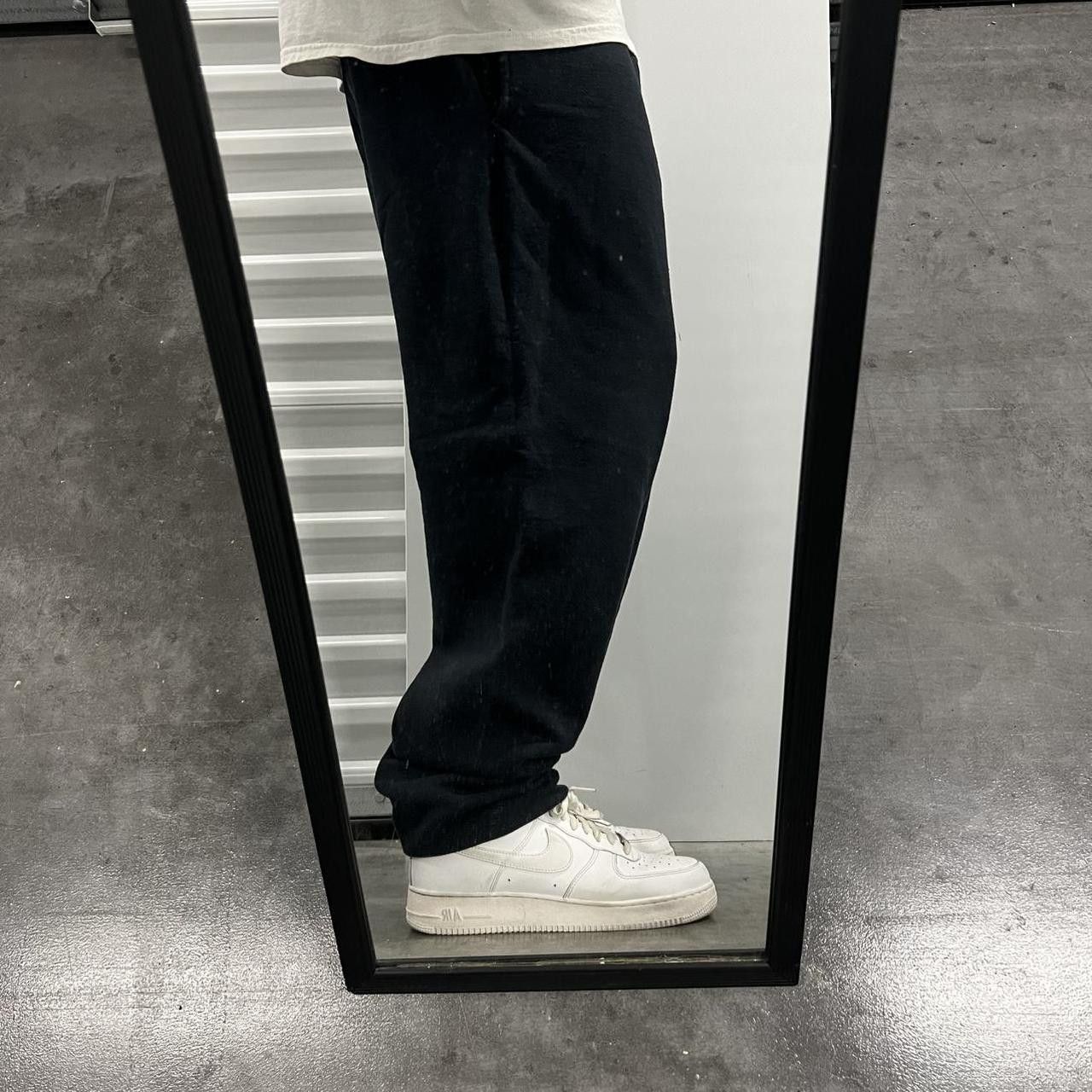 Japanese Brand × Vintage Vintage Y2K Baggy Fit Black Blank Sweatpants with Pockets! Size US 34 / EU 50 - 1 Thumbnail