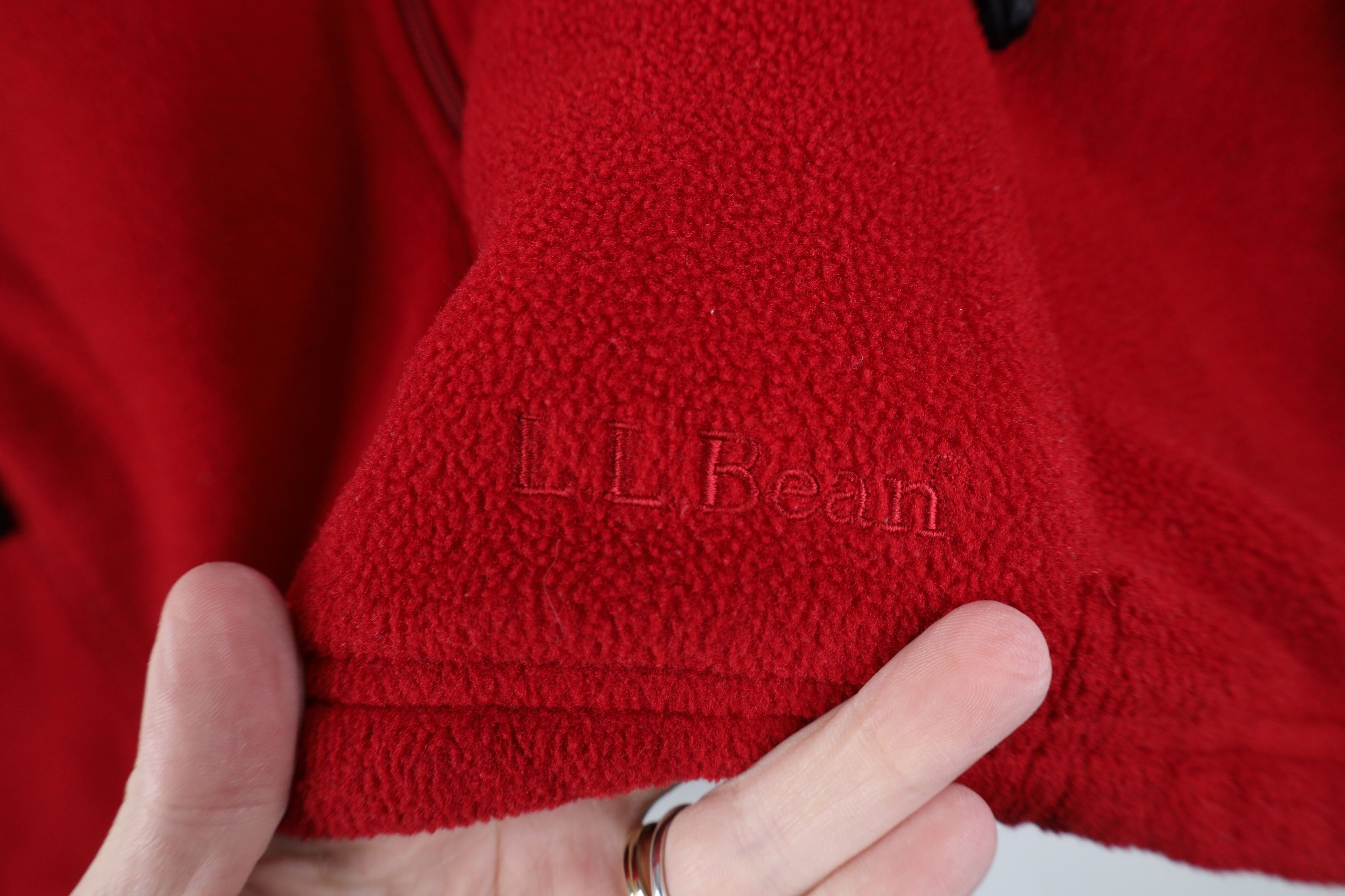 L.L. Bean Vintage 90s Y2K LL Bean Full Zip Fleece Vest Jacket Red Size XL / US 12-14 / IT 48-50 - 4 Thumbnail