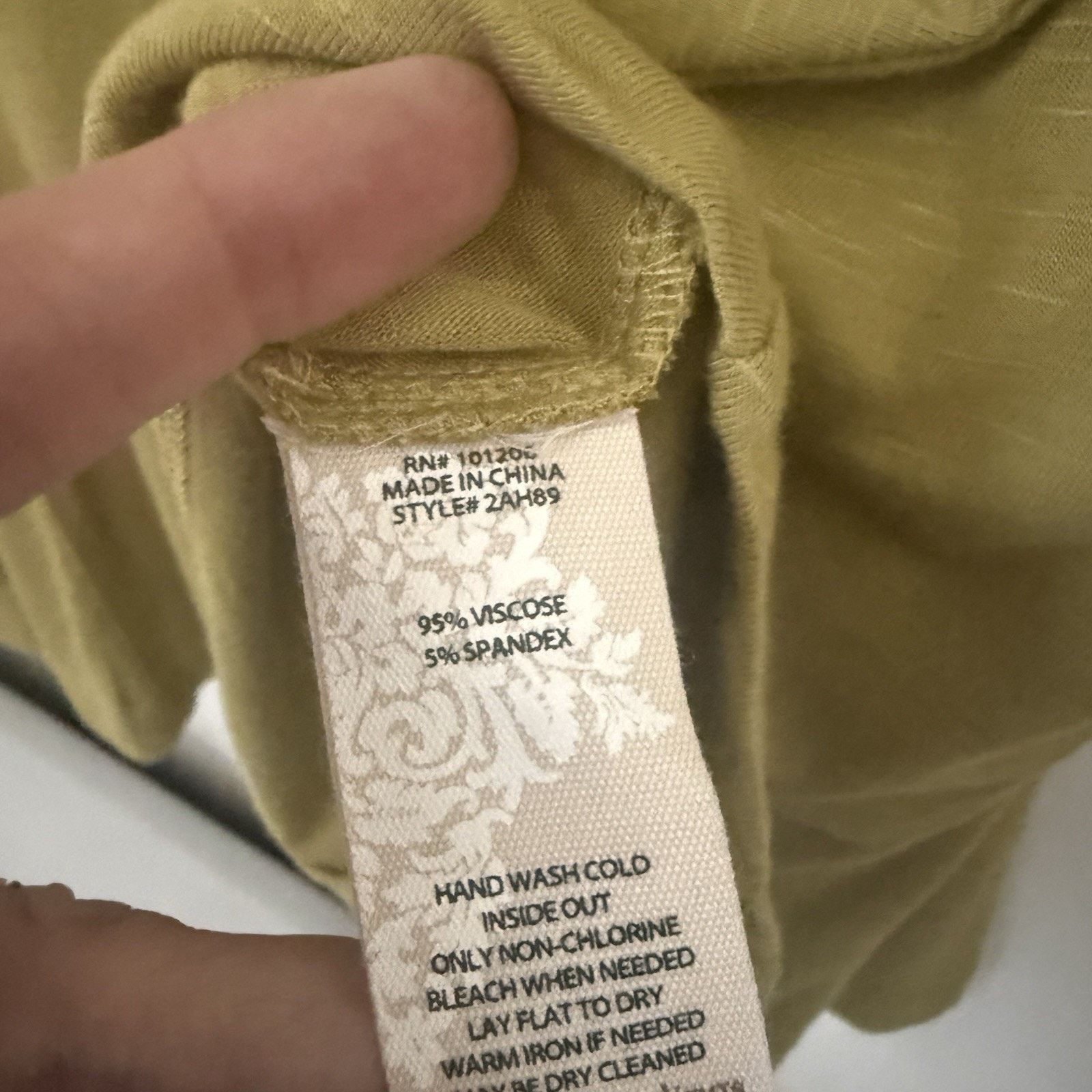 Other Soft Surroundings A-Line Tunic Green Henley Viscose Top Size S / US 4 / IT 40 - 4 Thumbnail