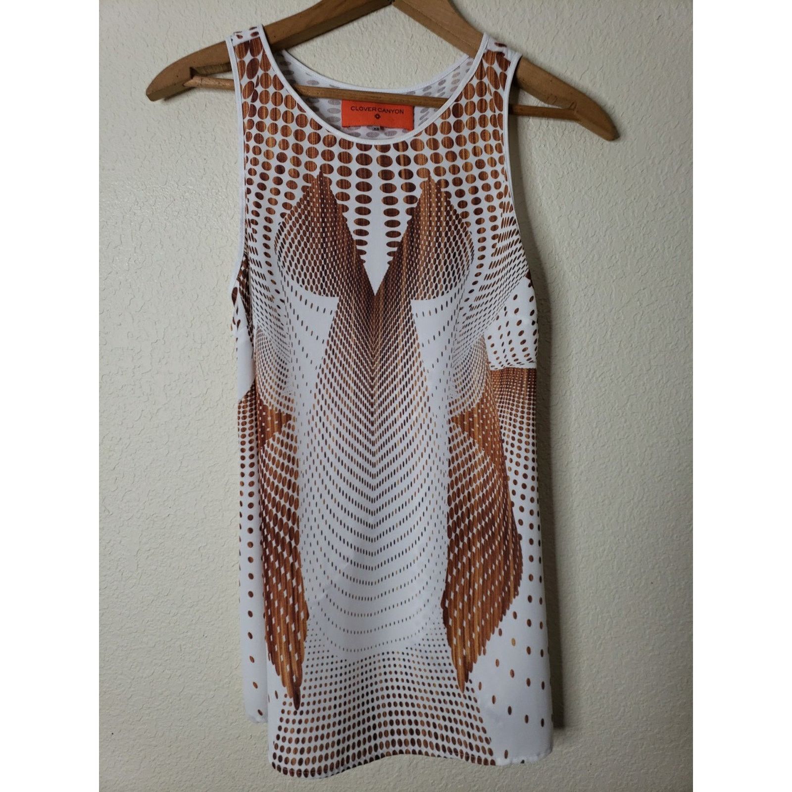 Clover Canyon Clover Canyon Anthropologie Tank Top Size XS Gold Polka-dot Size XS / US 0-2 / IT 36-38 - 1 Thumbnail