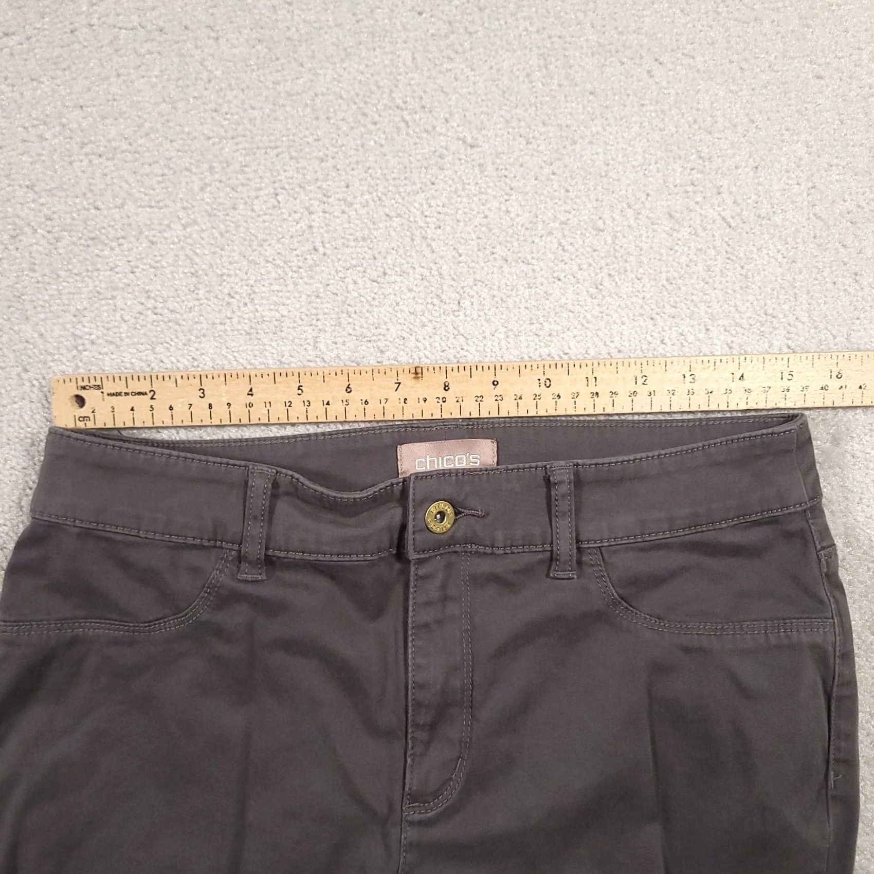 Vintage Chicos Skinny Jeans Womens Size XS Gray Stretch Chico Size 0.5 Jeans Regular 30 in Inseam 29.5 in Gray Denim Size 26" / US 2 / IT 38 - 3 Thumbnail