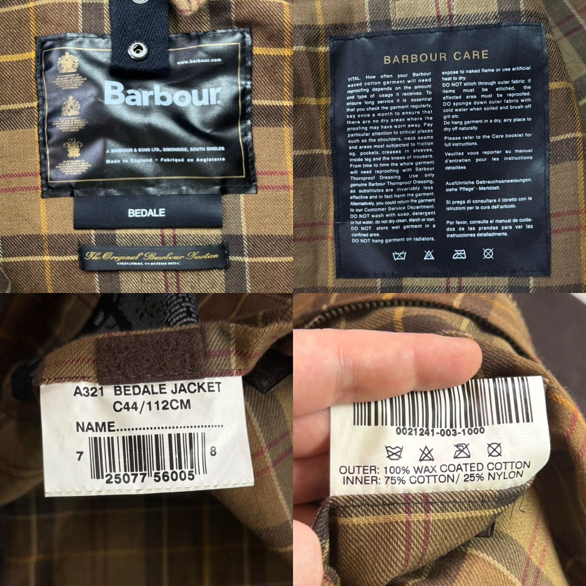 Barbour Barbour Waxed Brown Bedale Jacket Coat With Hood C44/112cm Size US L / EU 52-54 / 3 - 16 Thumbnail