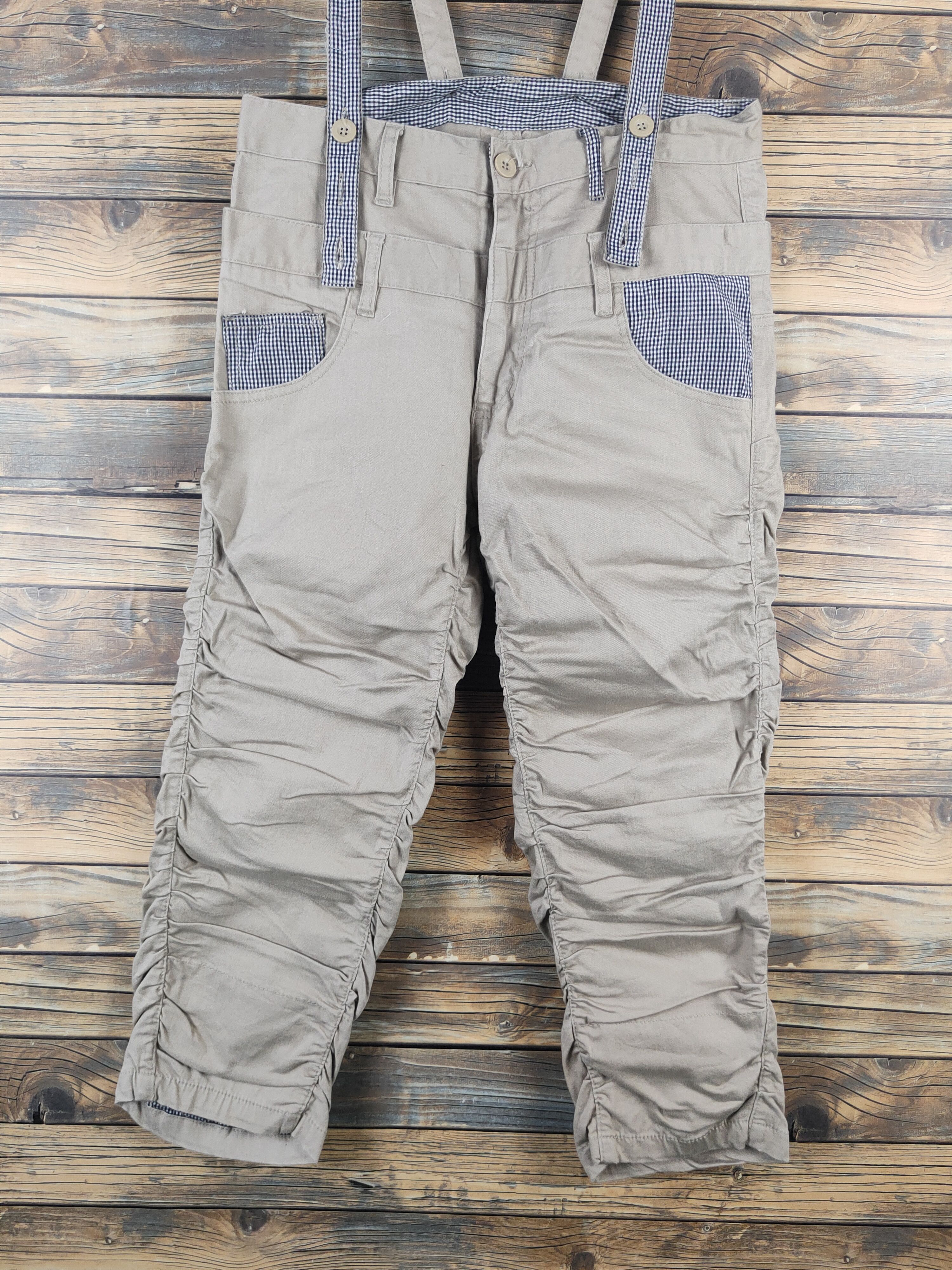 Japanese Brand × Vintage DL Japanese Brand Beige Suspender Pants #1085 Size 30" / US 8 / IT 44 - 5 Thumbnail
