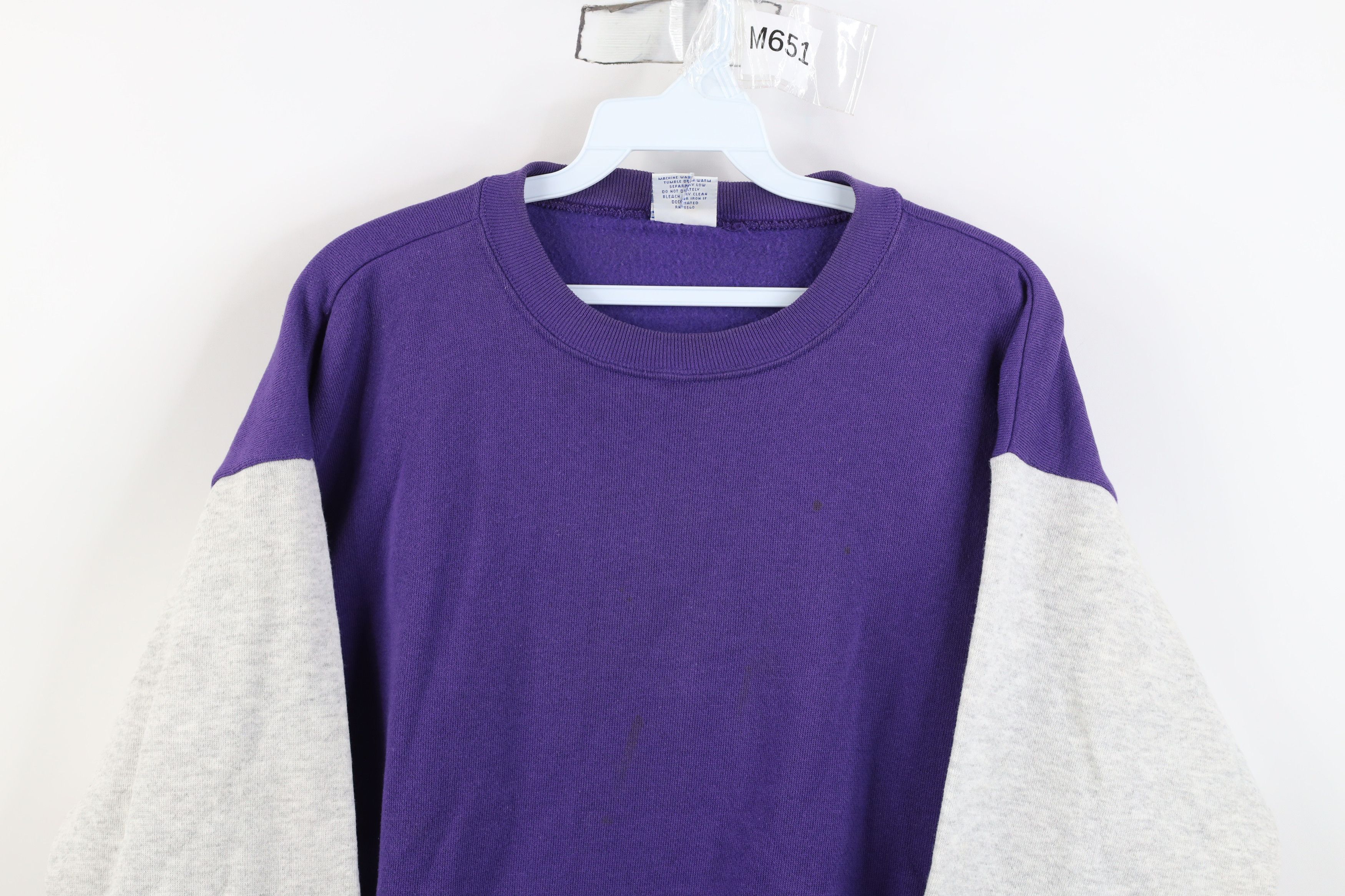 Vintage Vintage 90s Streetwear Blank Raglan Crewneck Sweatshirt USA Size L / US 10 / IT 46 - 2 Thumbnail