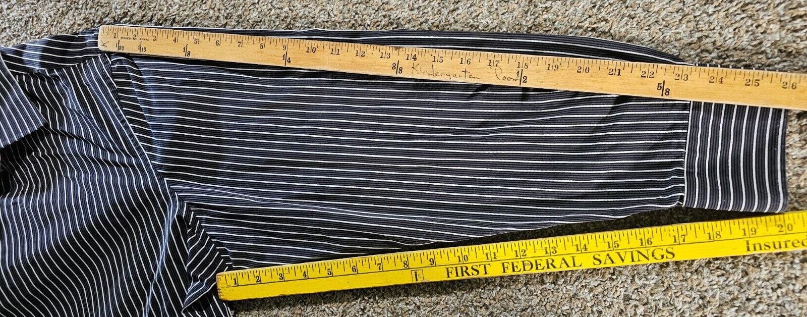 Other Brio Milano Contemporary 2XL 18.5/19 black stripe button-up Size US XXL / EU 58 / 5 - 7 Thumbnail