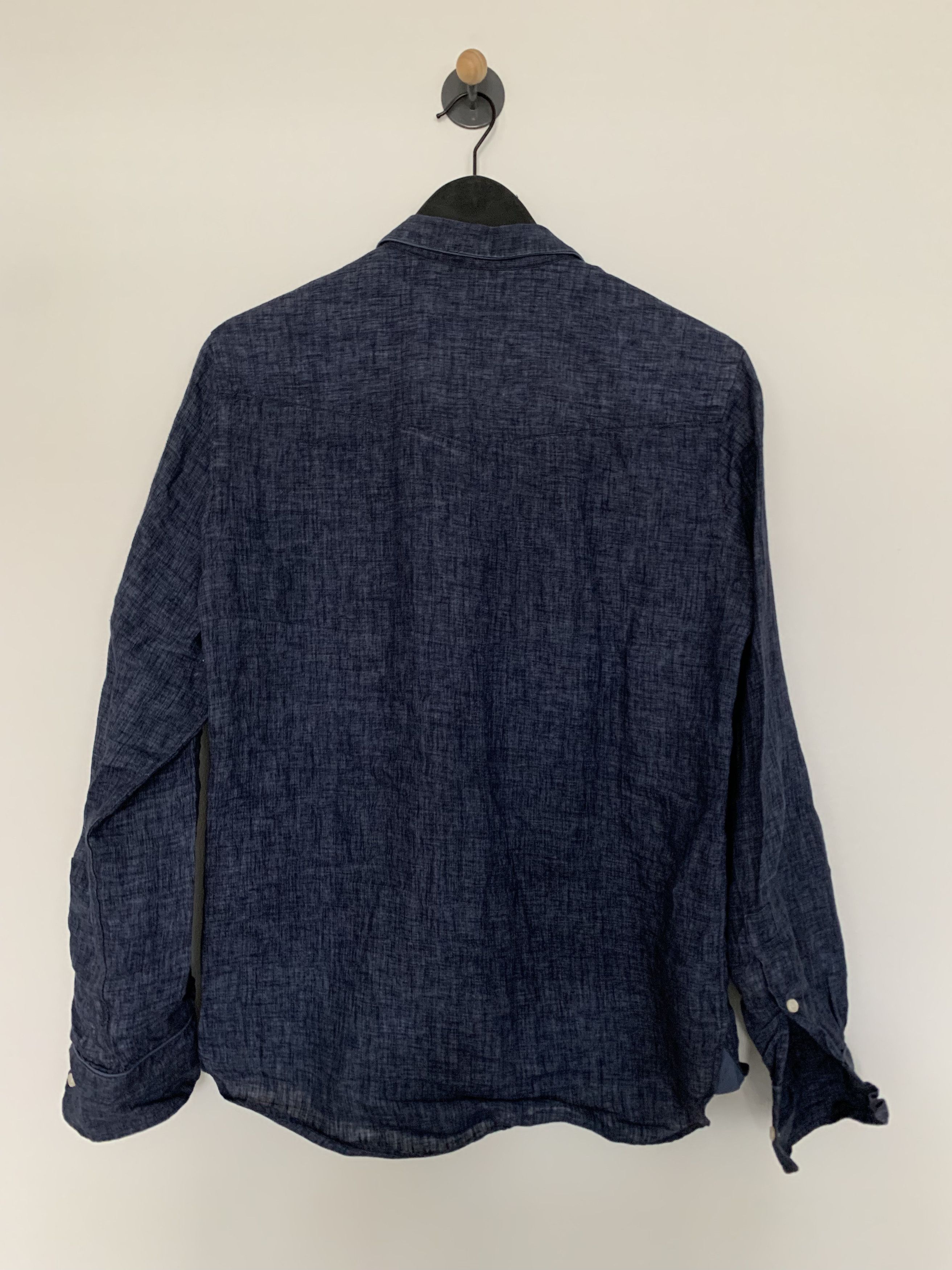 Officine Generale Officine Generale Piped Linen-Chambray Shirt S Size US S / EU 44-46 / 1 - 3 Thumbnail