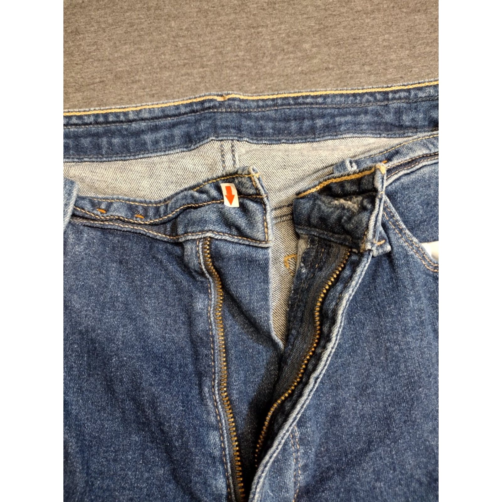 Denime Unbranded Men's Blue Denim Cropped Stretch Jeans Size 30x36 - 5-Pocket Design, Regular Fit, Mid Rise, Blue, Cotton Blend, Jeans, 90s Theme Size US 30 / EU 46 - 3 Thumbnail