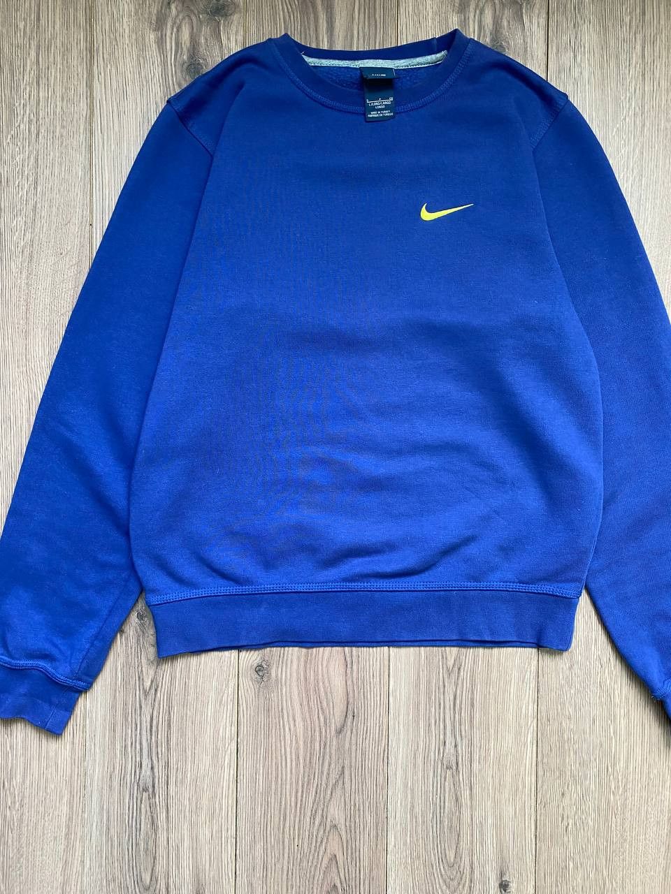 Nike × Vintage Vintage Nike Y2K Basic Purple Sweatshirt Yellow Swoosh Size US S / EU 44-46 / 1 - 4 Thumbnail