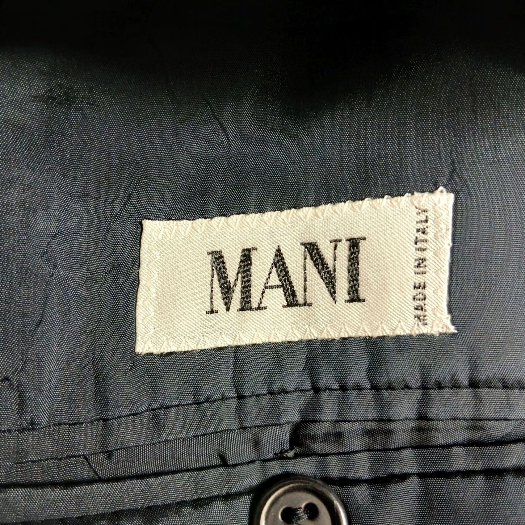 Vintage VINTAGE Mani Giorgio Armani Wool Blazer Men's 54L Navy 2 Button Made in Italy Beige Gray Size 44R - 4 Thumbnail