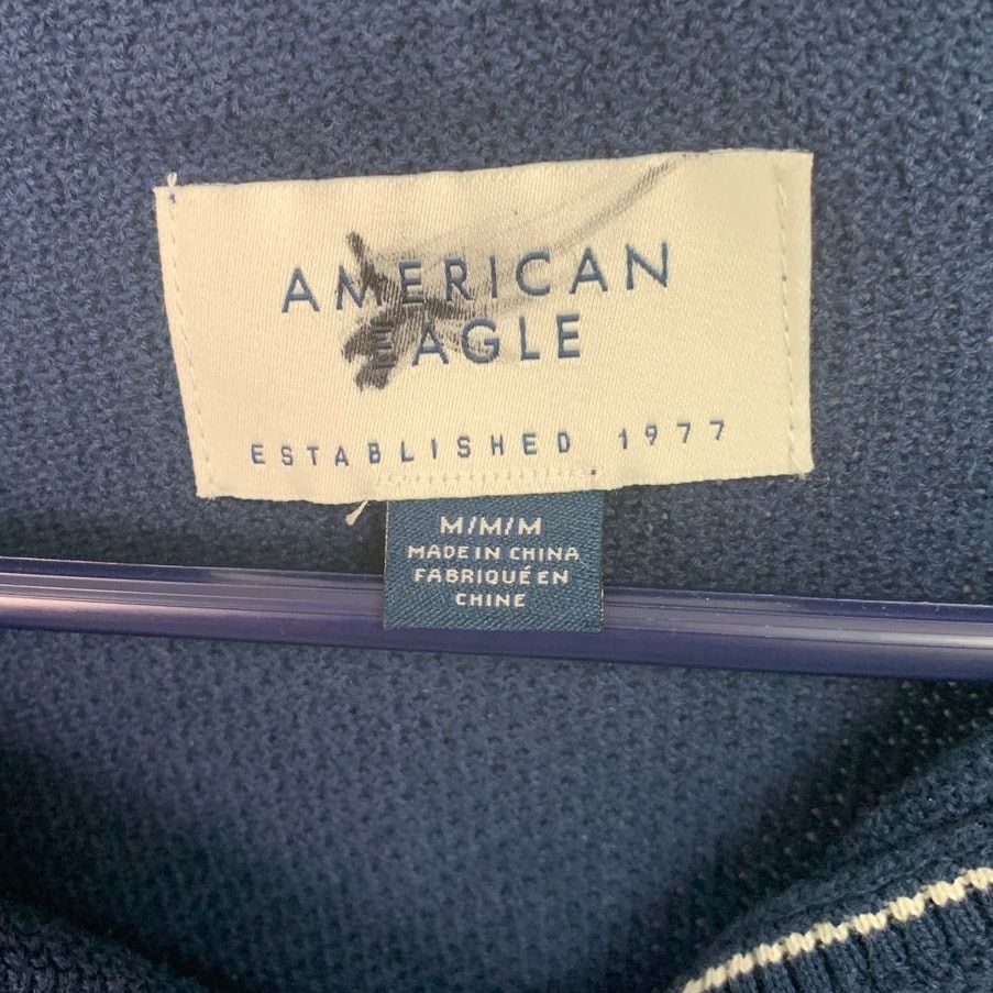 American Eagle Outfitters 2 New American Eagle Mens Medium Short Sleeve Striped Polos Size US M / EU 48-50 / 2 - 4 Thumbnail