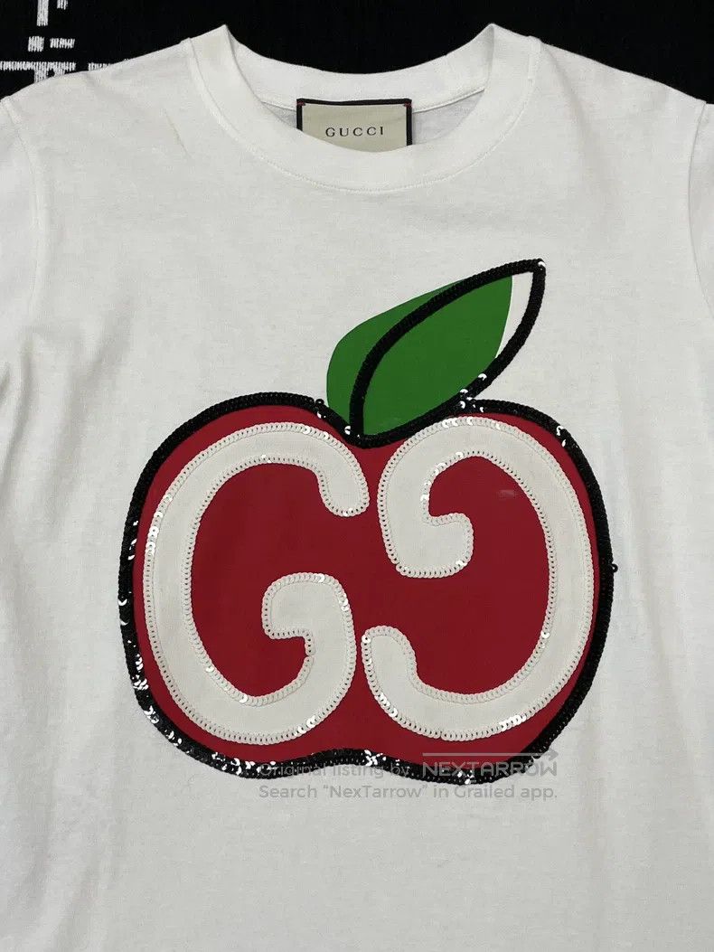 Gucci Gucci White Apple Double G Short-sleeved T-shirt Size S / US 4 / IT 40 - 2 Thumbnail