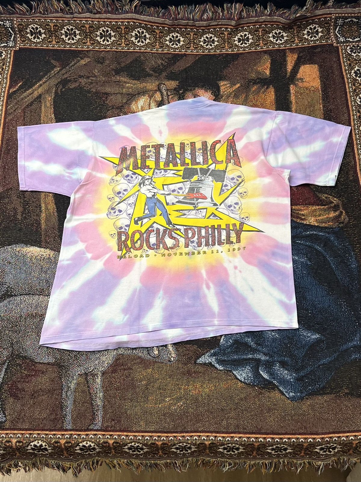 Band Tees Vintage '97 Metallica Philly Tie Dye Tee Size US L / EU 52-54 / 3 - 4 Thumbnail