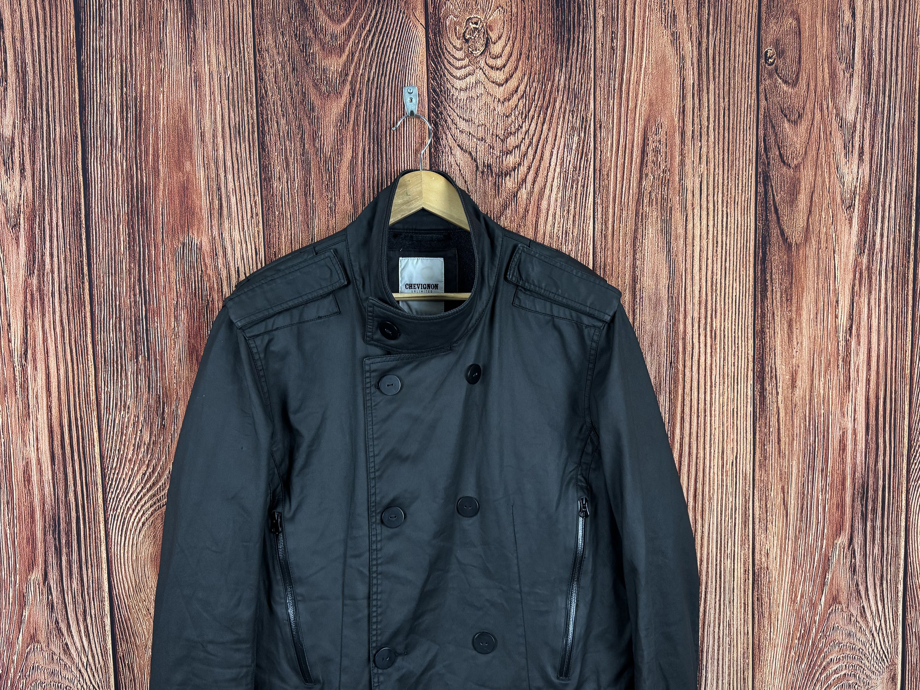 Chevignon CHEVIGNON Unlimited Double Breasted Black Coat Jacket Size US XXL / EU 58 / 5 - 2 Thumbnail