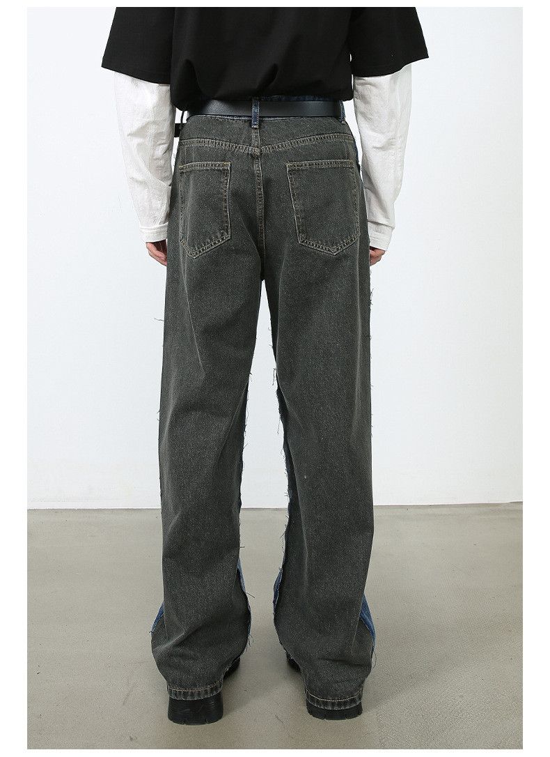 Japanese Brand × Vintage American street cool patchwork loose straight jeans for men Size US 32 / EU 48 - 6 Thumbnail