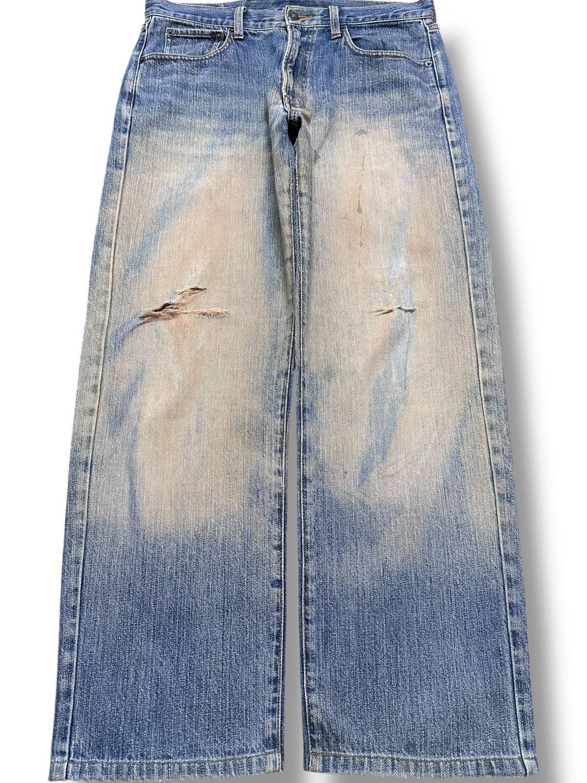 Japanese Brand Vintage Roadace Bobson Baggy Mudwash Distressed Denim Size US 32 / EU 48 - 1 Thumbnail