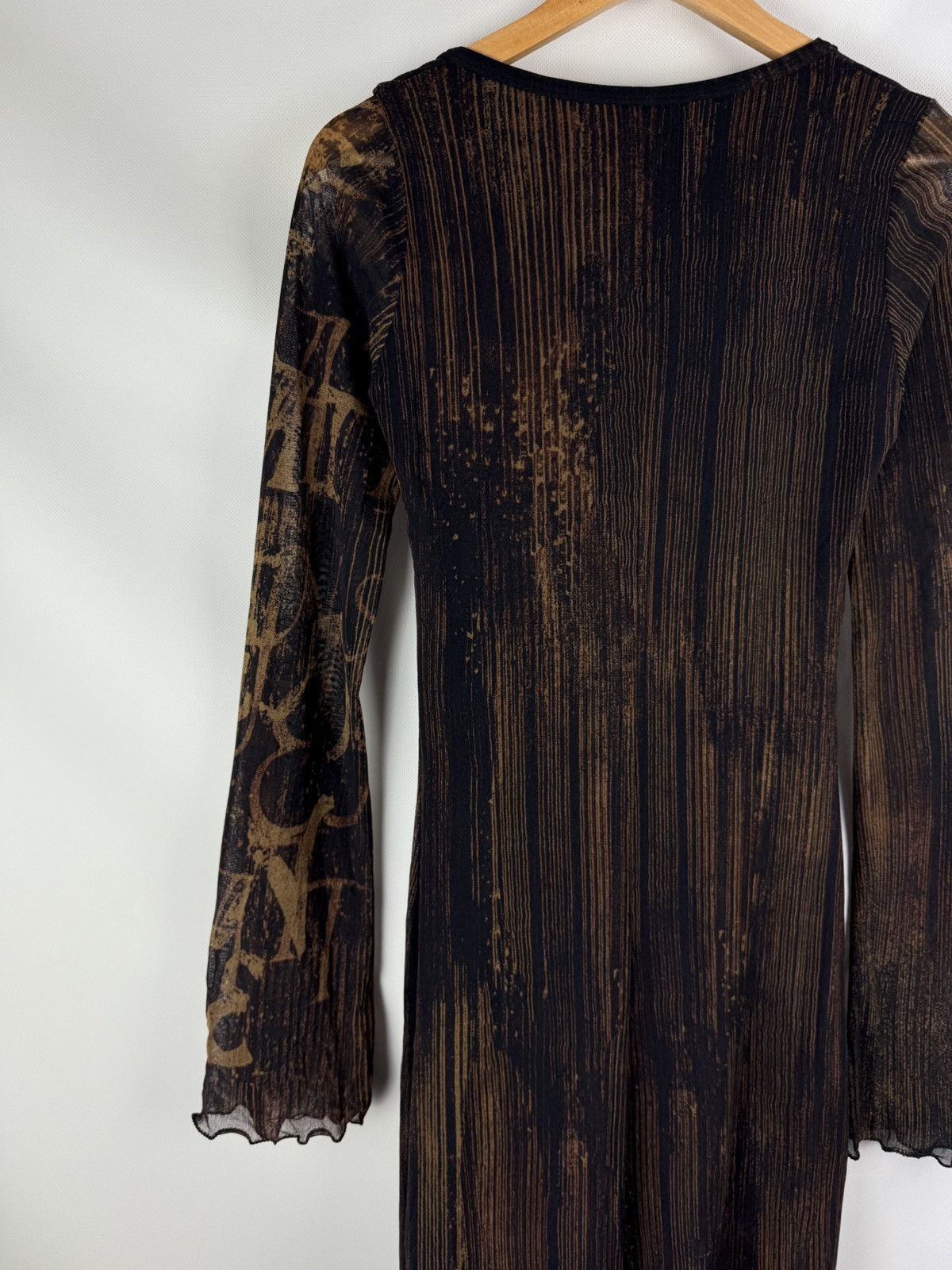 Other Legatte Jeans Mesh Y2K Long Sleeve Overprinted Maxi Dress Size L / US 10 / IT 46 - 15 Thumbnail