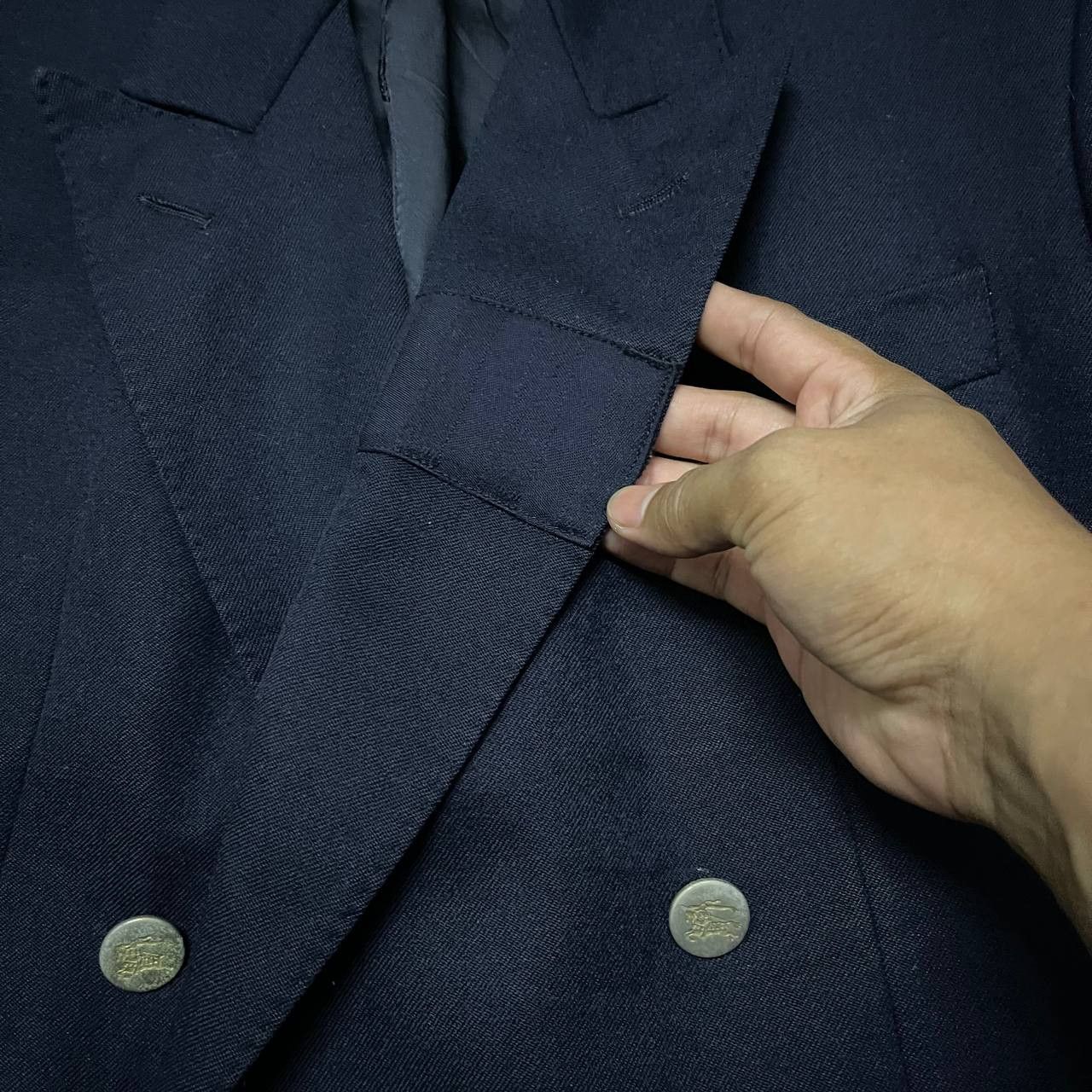 Burberry Vintage Burberry Gold Button Double Breasted Wool Coat Size US M / EU 48-50 / 2 - 7 Thumbnail