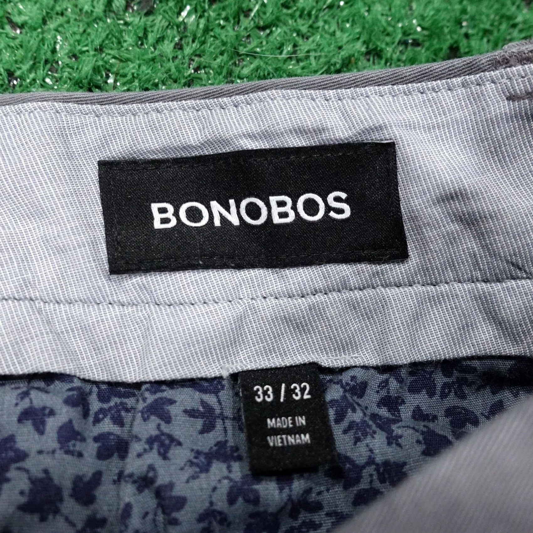 Bonobos Bonobos Pants Mens 34x32 Gray Slim Chino Stretch Cotton Spandex Flat Front Pocket Regular Size 33/32 Size US 33 - 7 Thumbnail