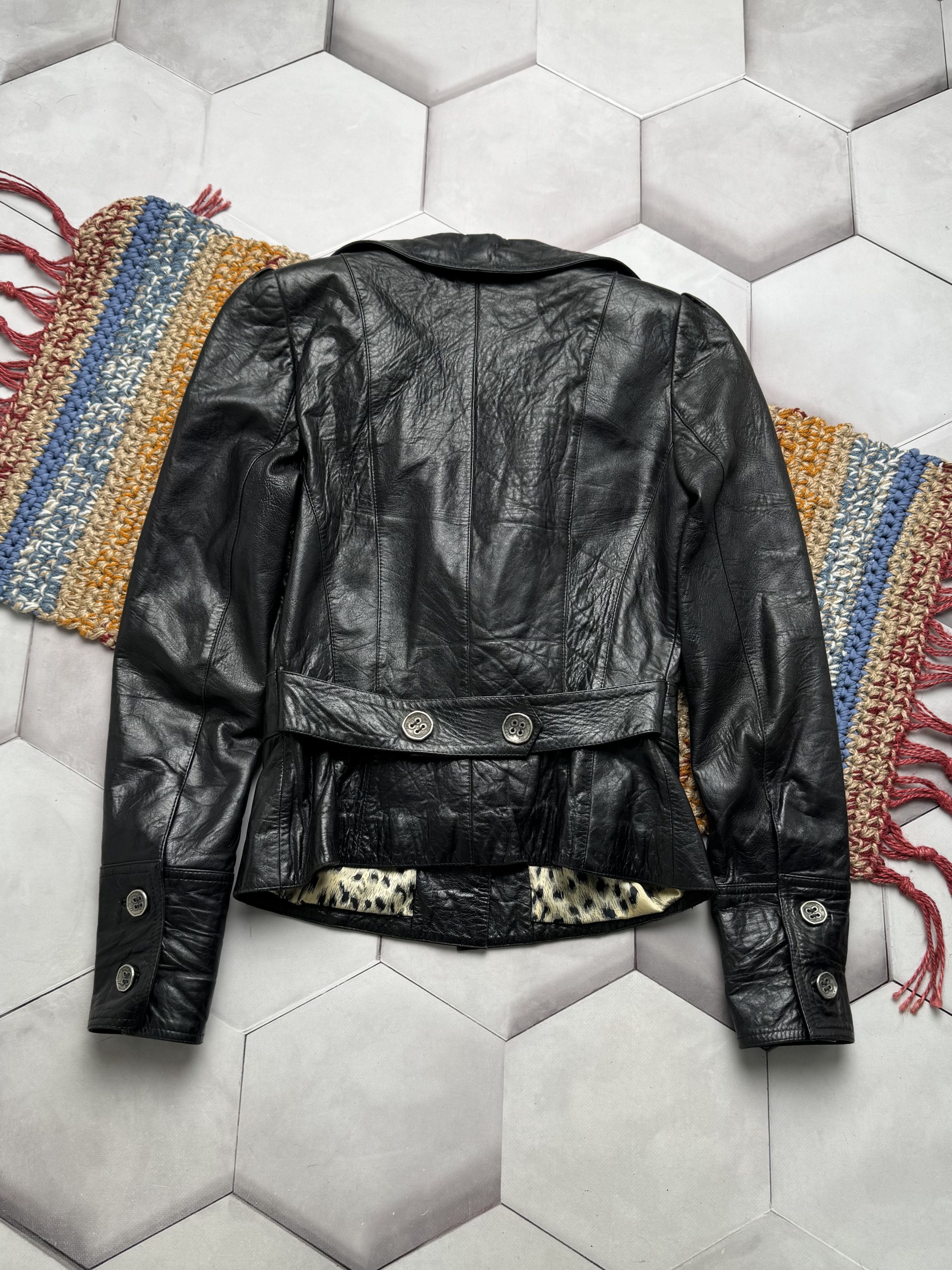 Vintage Vintage Leather Cropped Jacket (E4) Size S / US 4 / IT 40 - 12 Thumbnail