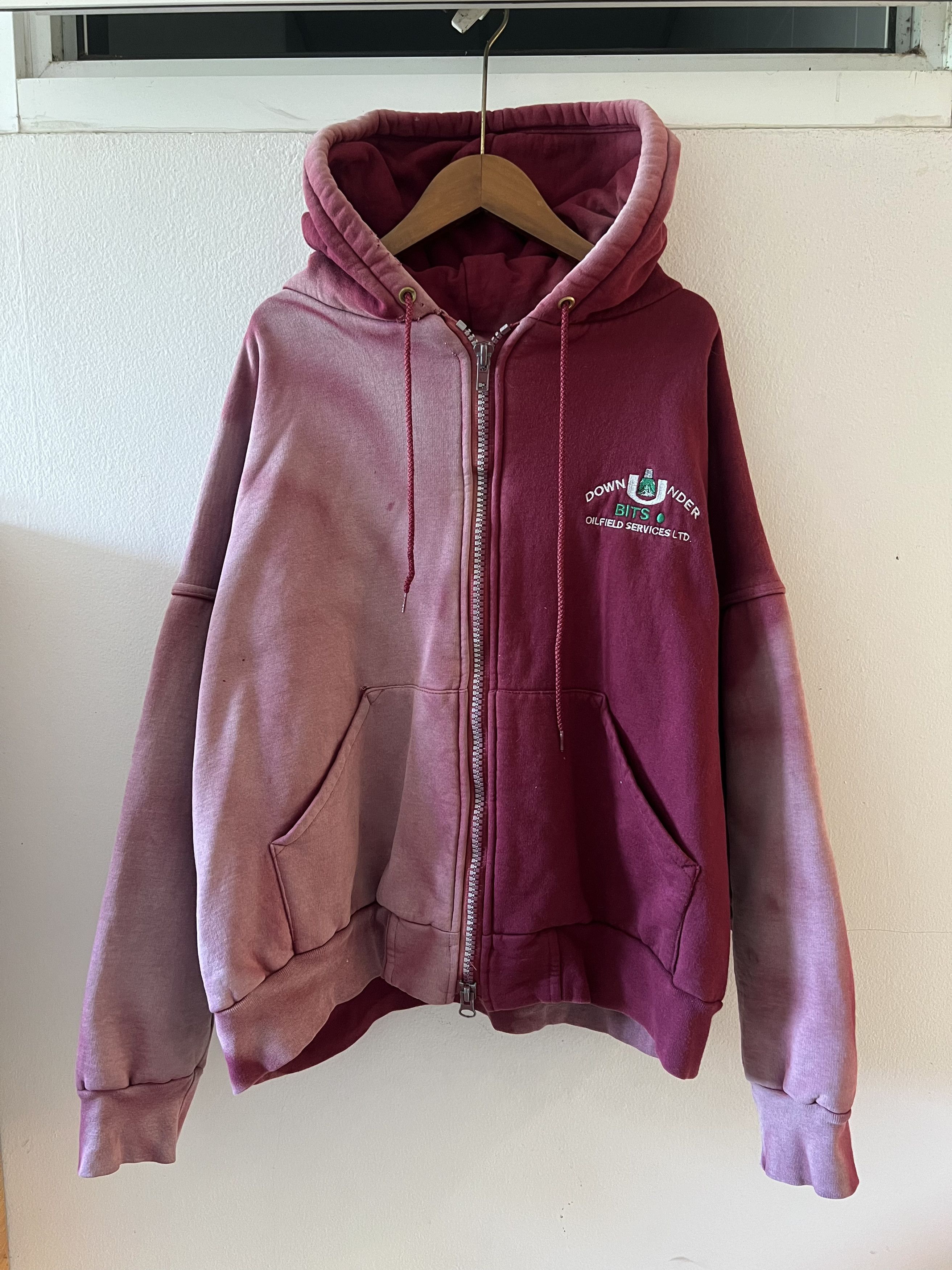Vintage THERMAL LINED FADED VINTAGE HOODIE DISTRESSED GRUNGE Size US XL / EU 56 / 4 - 1 Thumbnail