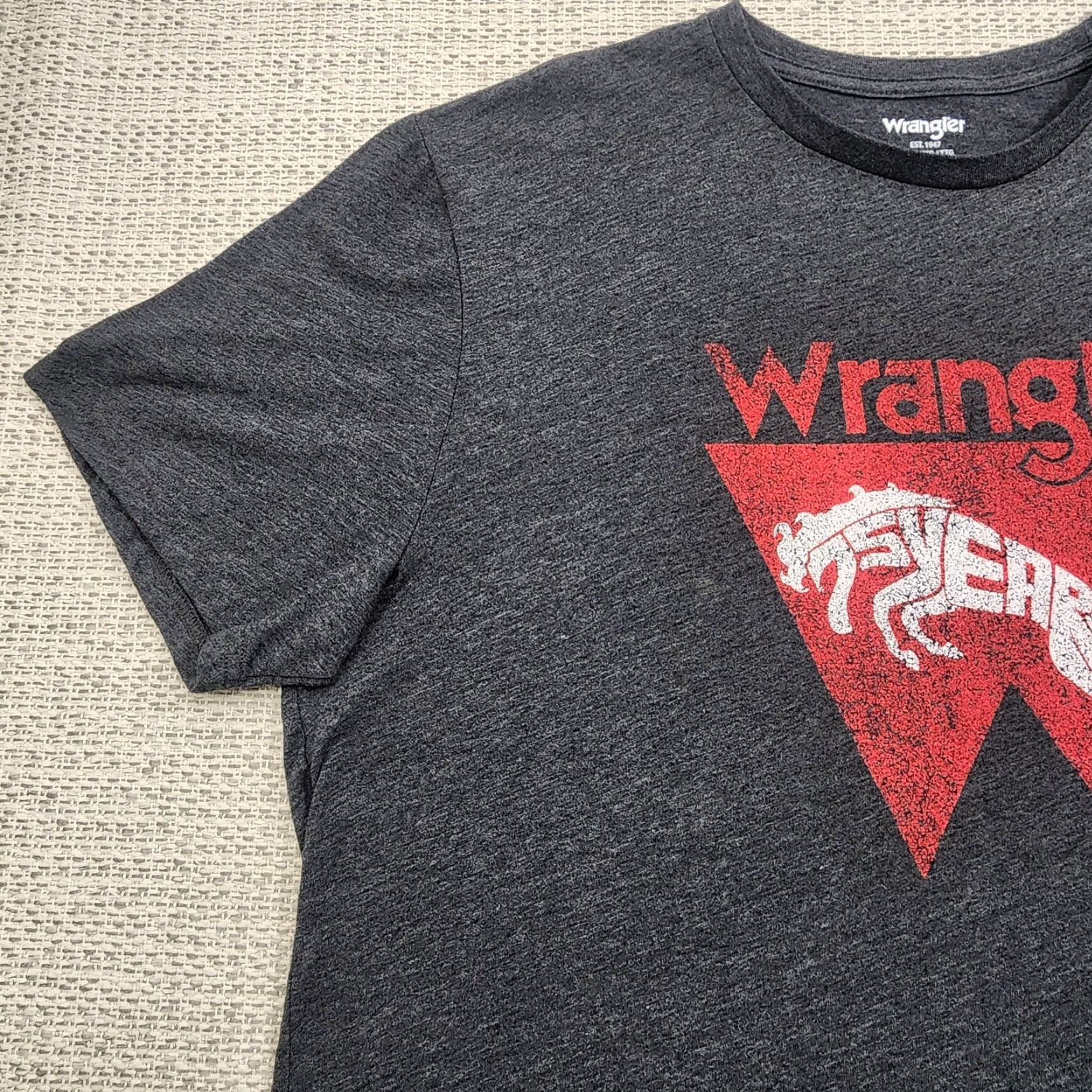 Wrangler Wrangler Shirt Mens 2XL Gray 75 Years Anniversary Graphic Tee T-Shirt Western Size US XXL / EU 58 / 5 - 3 Thumbnail