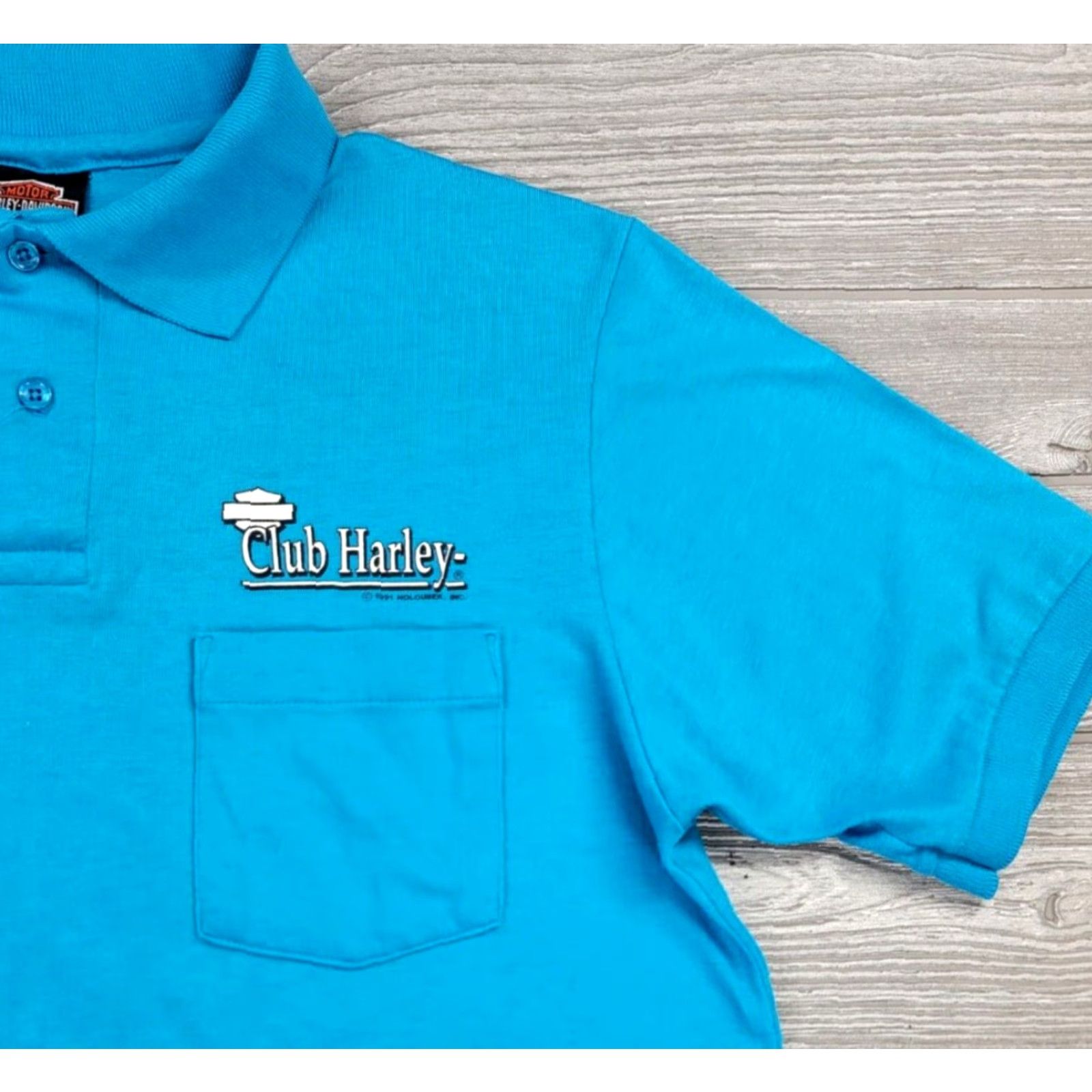 Harley Davidson Harley-Davidson Polo Shirt Mens L Blue 90s Biker Motorcycle Vintage Polo Shirt Men’s L Blues Size US L / EU 52-54 / 3 - 4 Thumbnail