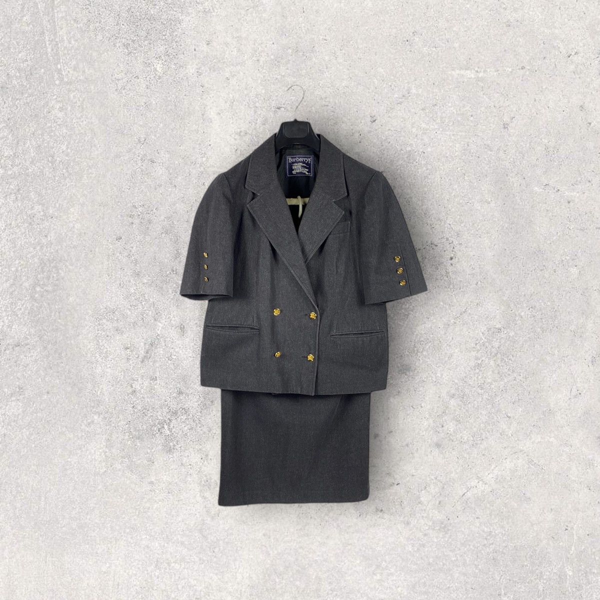 vintage Burberrys Couture Milano Suit jacket blazer Skirt