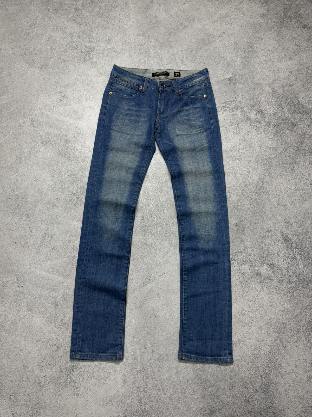 Ed Hardy Vintage Y2k Ed Hardy Skull ☠️ Denim Jeans 00’s Size 27" / US 4 / IT 40 - 2 Thumbnail
