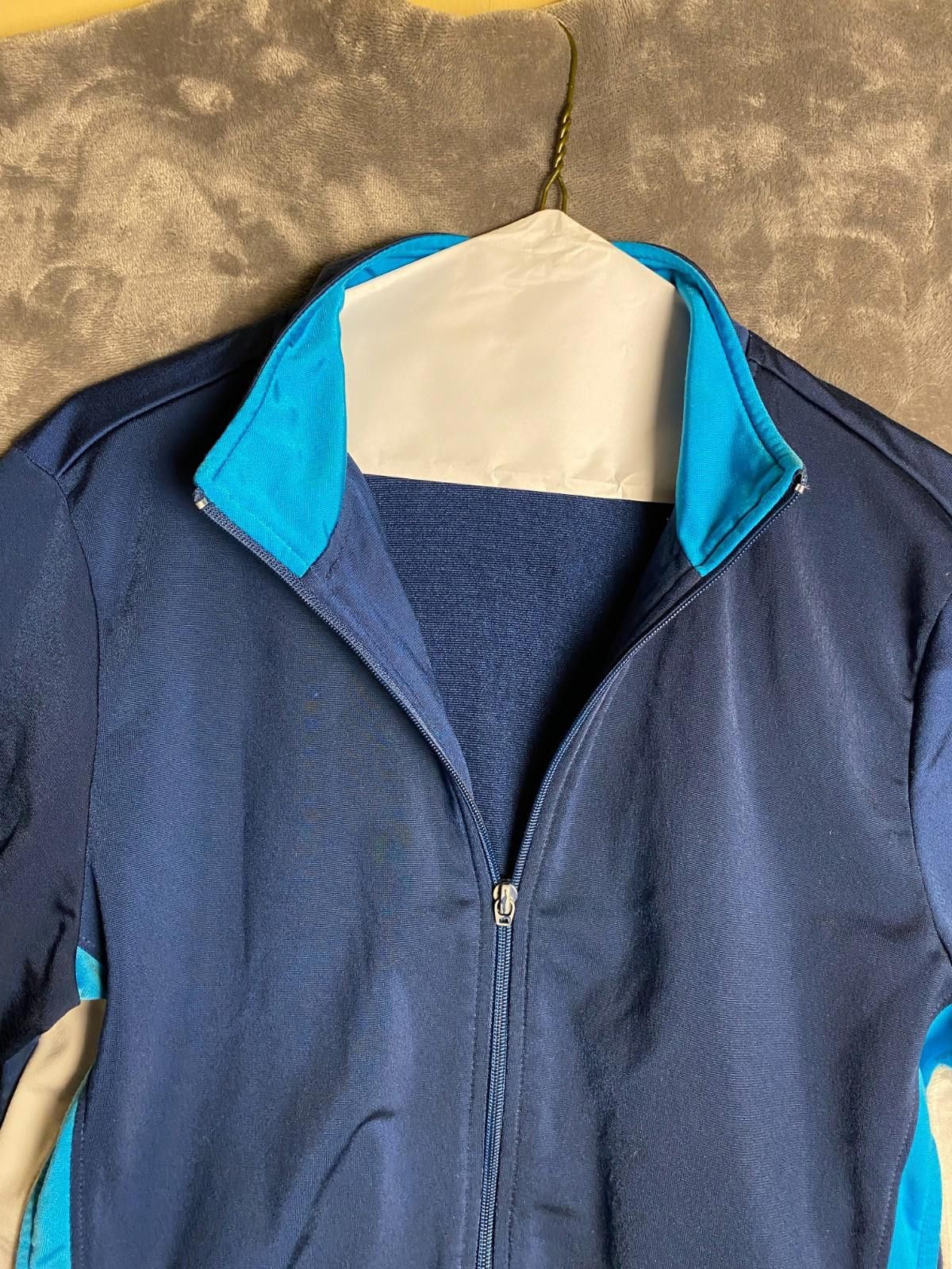 Designer Cheetah Track Suit Jacket Mens Sz. Med Navy Striped (B20) Size M / US 6-8 / IT 42-44 - 3 Thumbnail