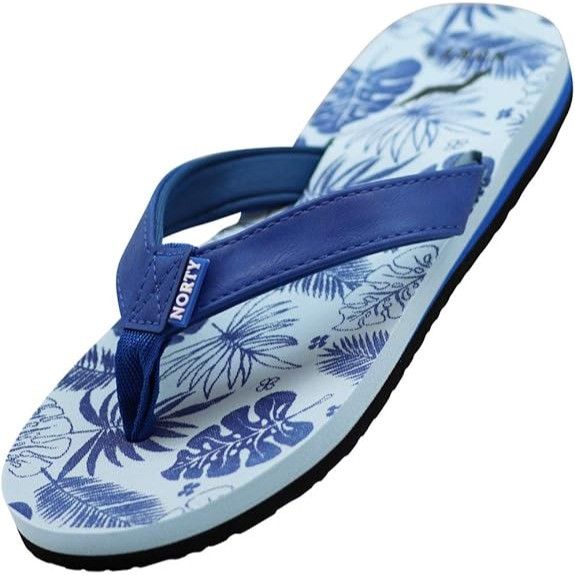 Other Norty Womens Blue Flip-Flops Size 6 Tropical Pattern Size US 6 / IT 36 - 6 Thumbnail