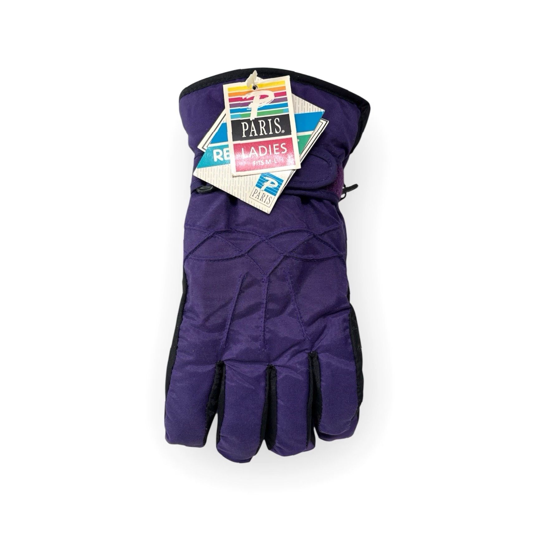 Vintage VINTAGE Paris Accessories Glove Womens Medium- Large Waterproof Winter Nylon 90s Purple NWT Deadstock Women Glove Mens? Size ONE SIZE - 7 Thumbnail