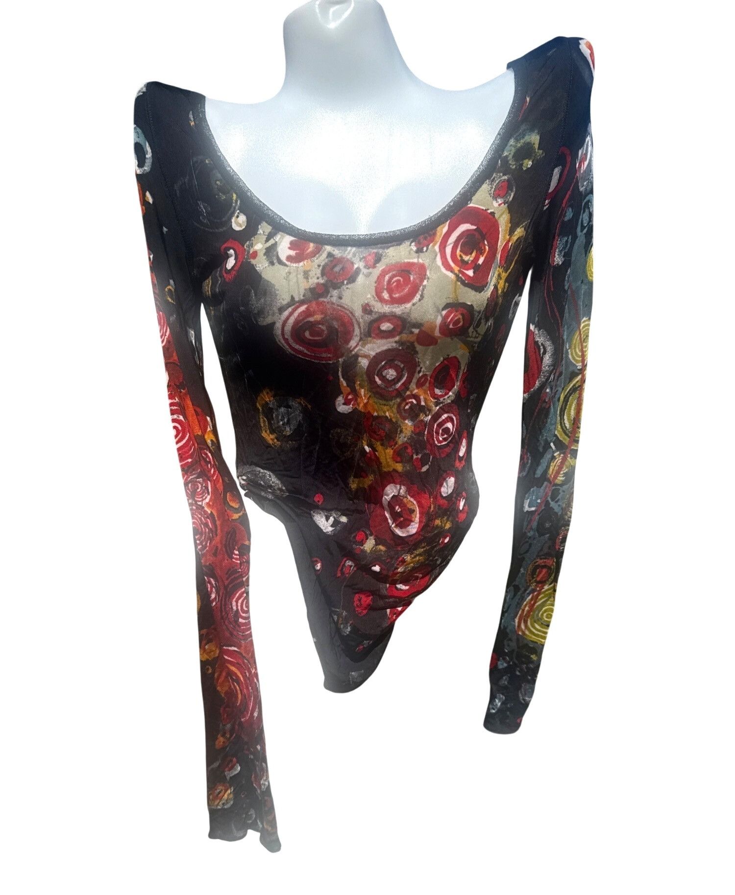 Jean Paul Gaultier Jean Paul Gaultier Mesh top bright size Medium M Med abstrac Size M / US 6-8 / IT 42-44 - 2 Thumbnail