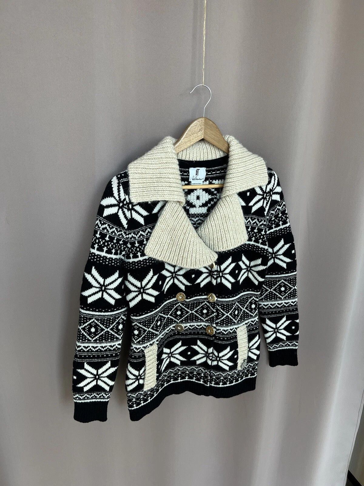 Other Luis Trenker Knit Snow Print Wool Cardigan Womens Size M Size M / US 6-8 / IT 42-44 - 5 Thumbnail