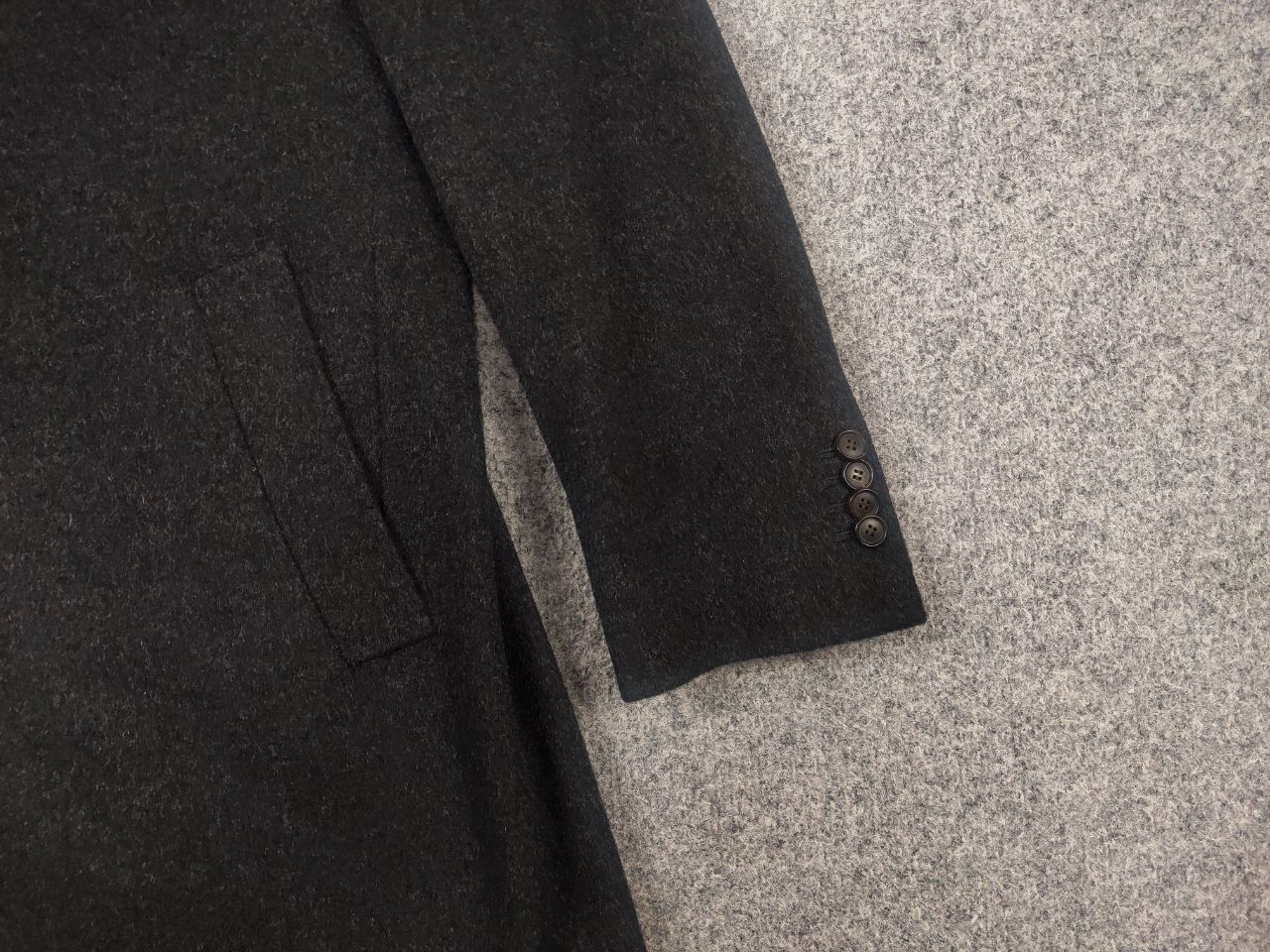 Suitsupply Suitsupply Design vicenza Gray Pure Wool coat Mid Jacket Size US S / EU 44-46 / 1 - 5 Thumbnail
