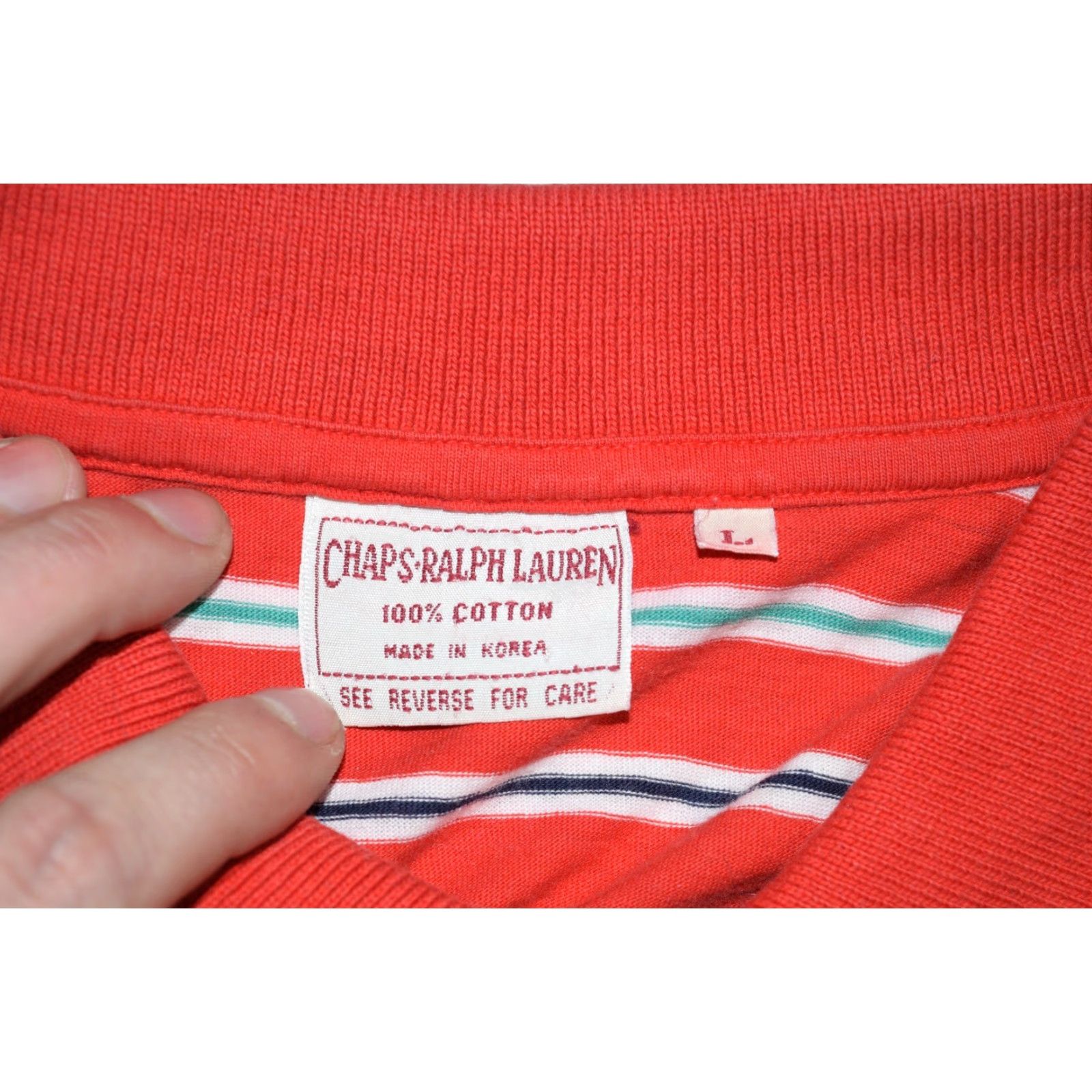 Polo Ralph Lauren VINTAGE Polo Ralph Lauren Polo Shirt Mens Large Red White Stripe Short Sleeve Collared 100% Cotton Golf Preppy 90s Size US XXL / EU 58 / 5 - 5 Thumbnail