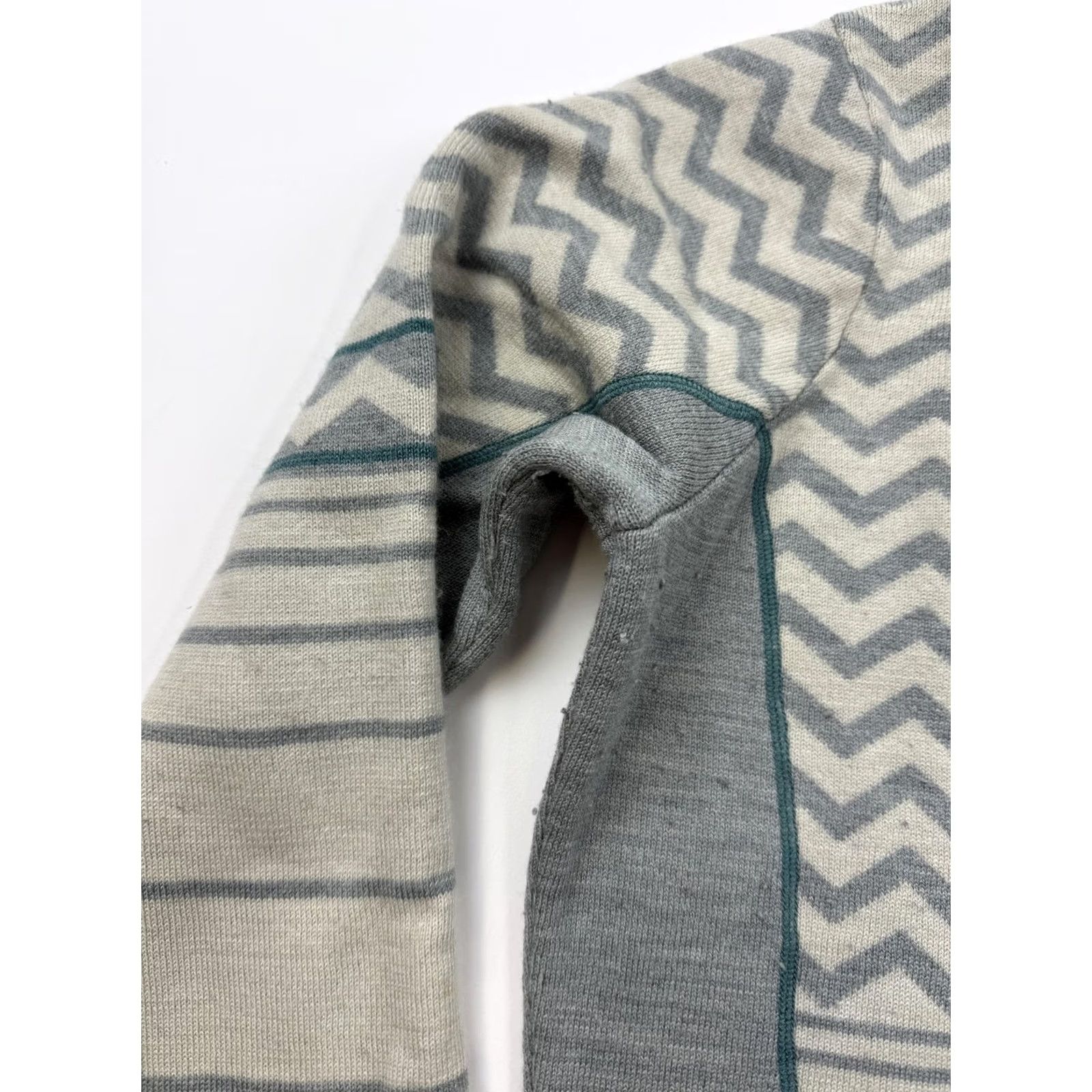 Smartwool SmartWool Sweater Womens M Beige Tunic Cowl Neck Chevron Knit Pullover Size M / US 6-8 / IT 42-44 - 7 Thumbnail