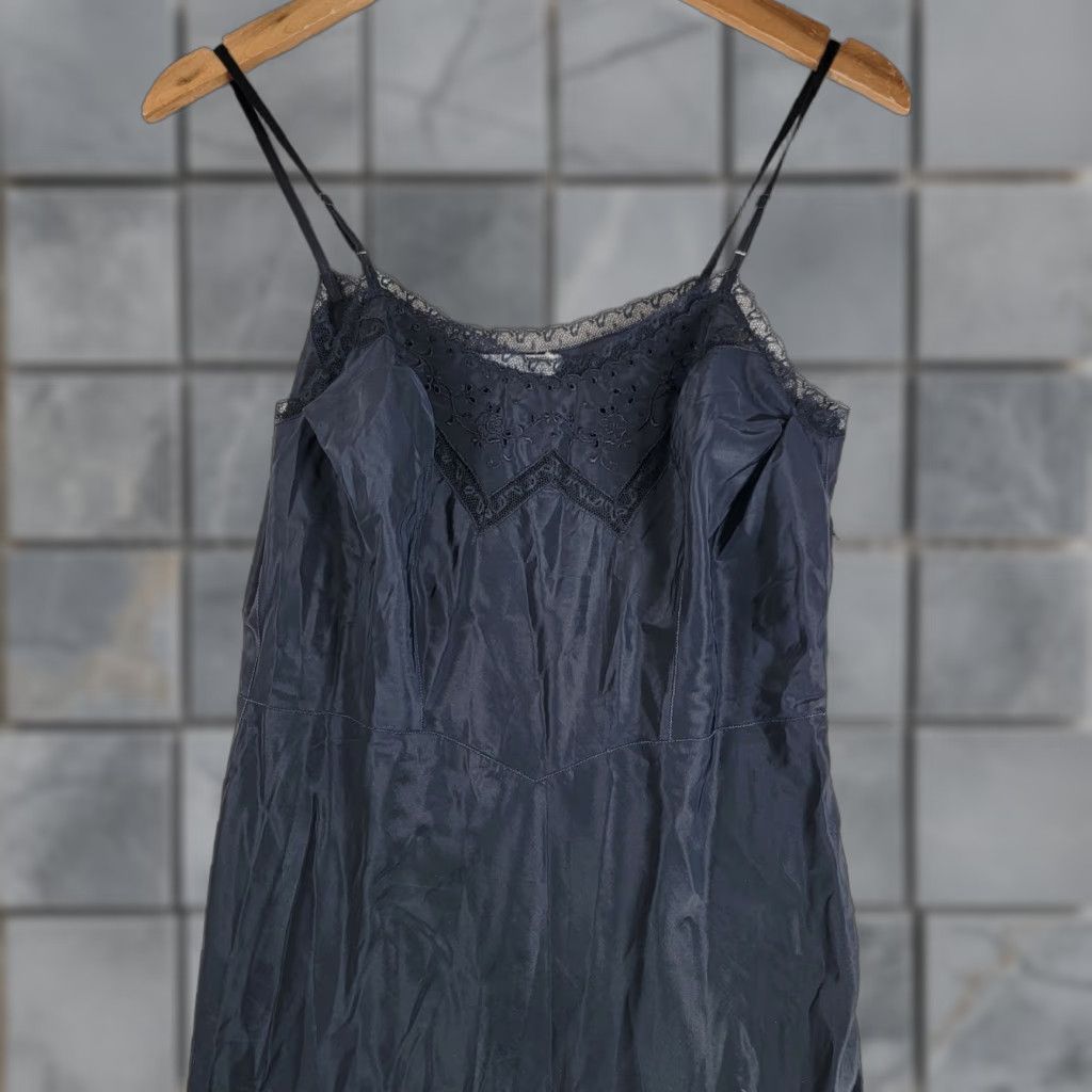 Vintage VINTAGE Barbizon Slip Dress Small Black Lace Nightgown 1960s Indie Club Wear Size XXL / US 16-18 / IT 52-54 - 1 Thumbnail