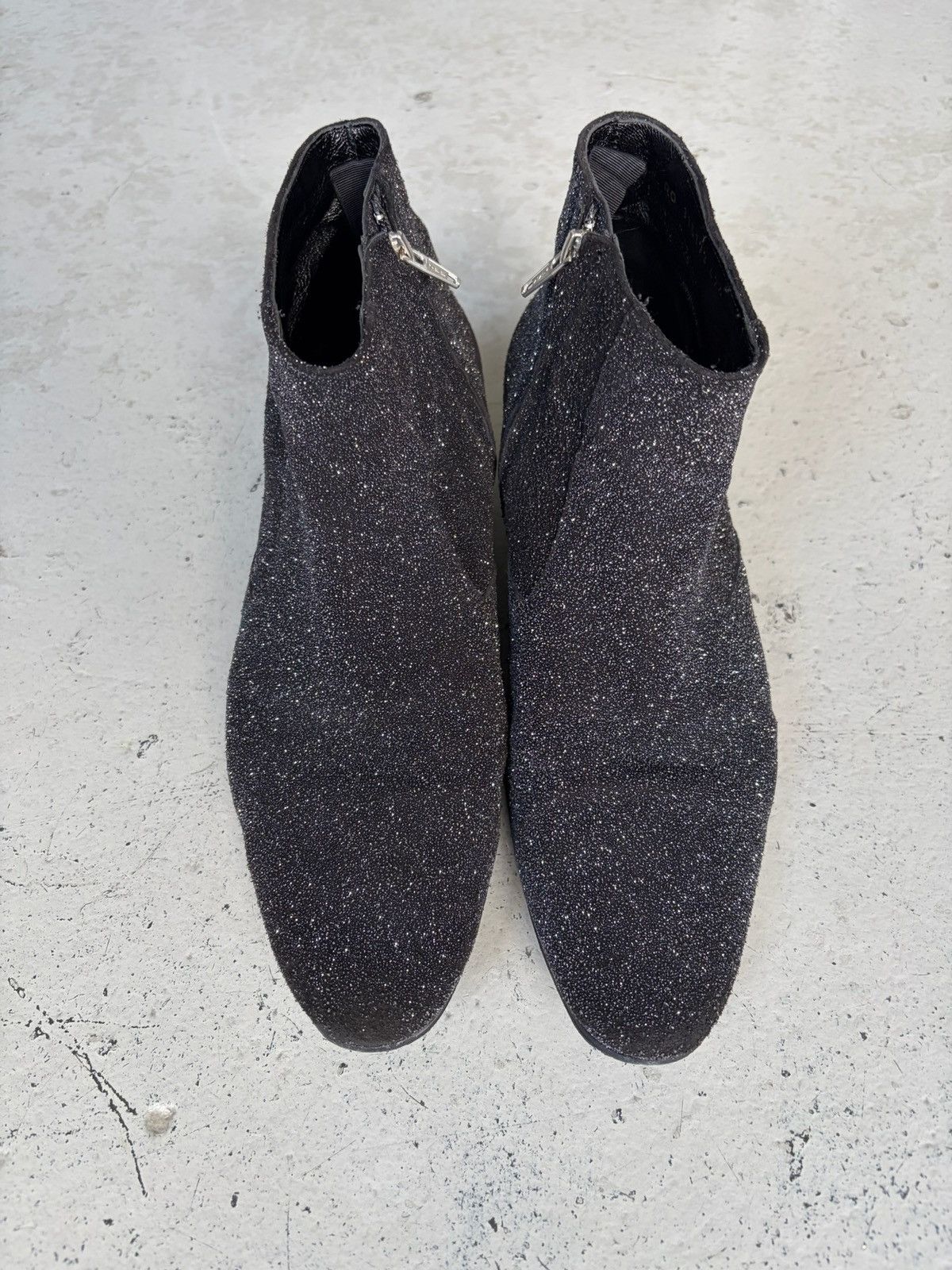 Saint Laurent Paris Saint Laurent Paris AW13 Black Glitter Ankle Boots Size US 9.5 / EU 42-43 - 3 Thumbnail