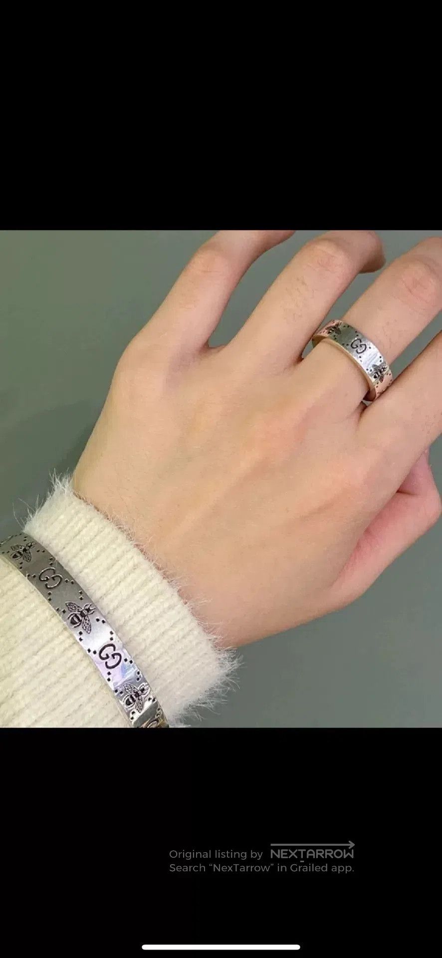 Gucci Gucci 925 Silver Unisex Bee GG Bracelet. Size ONE SIZE - 7 Thumbnail