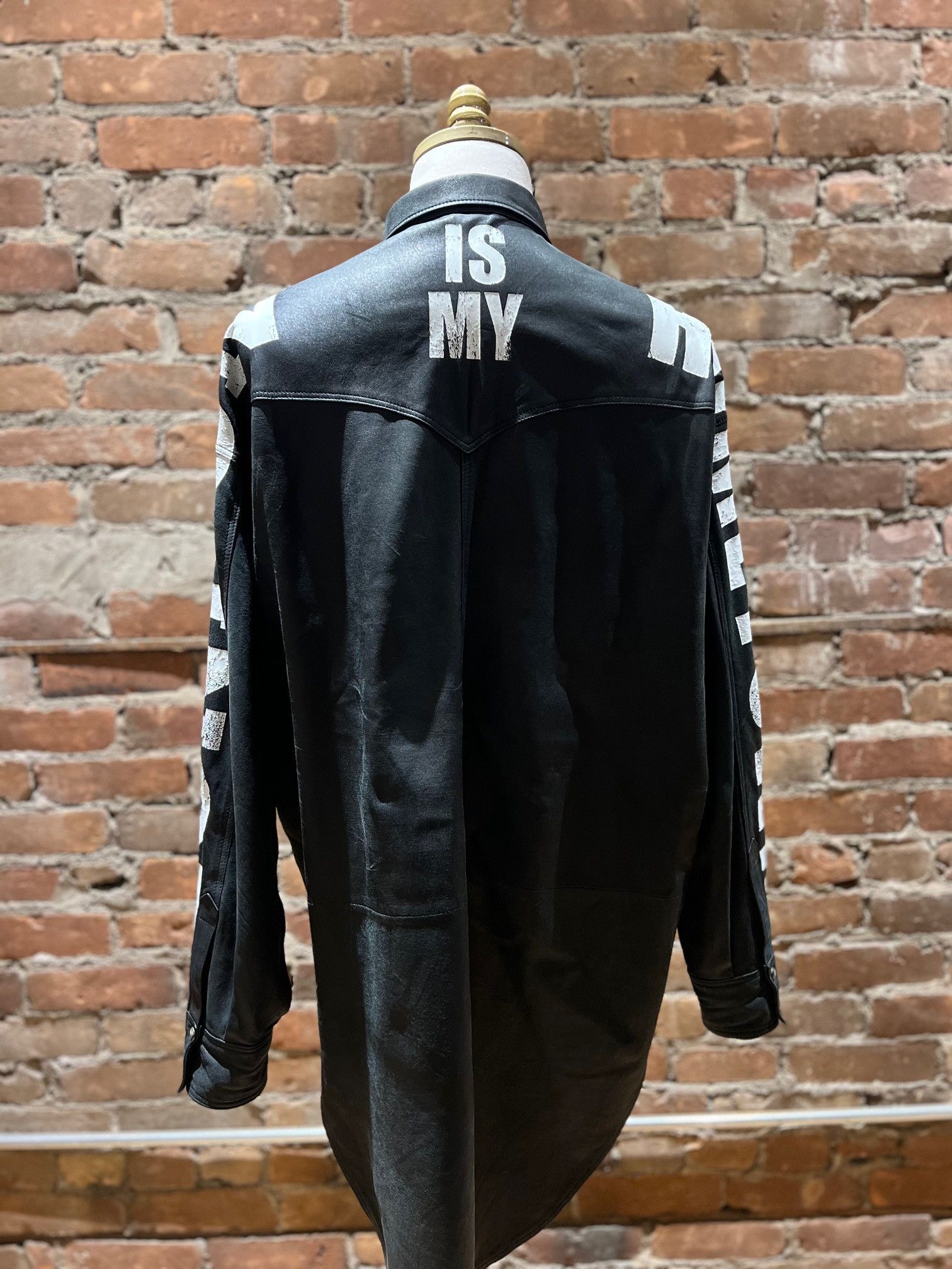 Faith Connexion Faith Connexion Leather Overshirt – “London Is My Hometown” Size US S / EU 44-46 / 1 - 2 Thumbnail