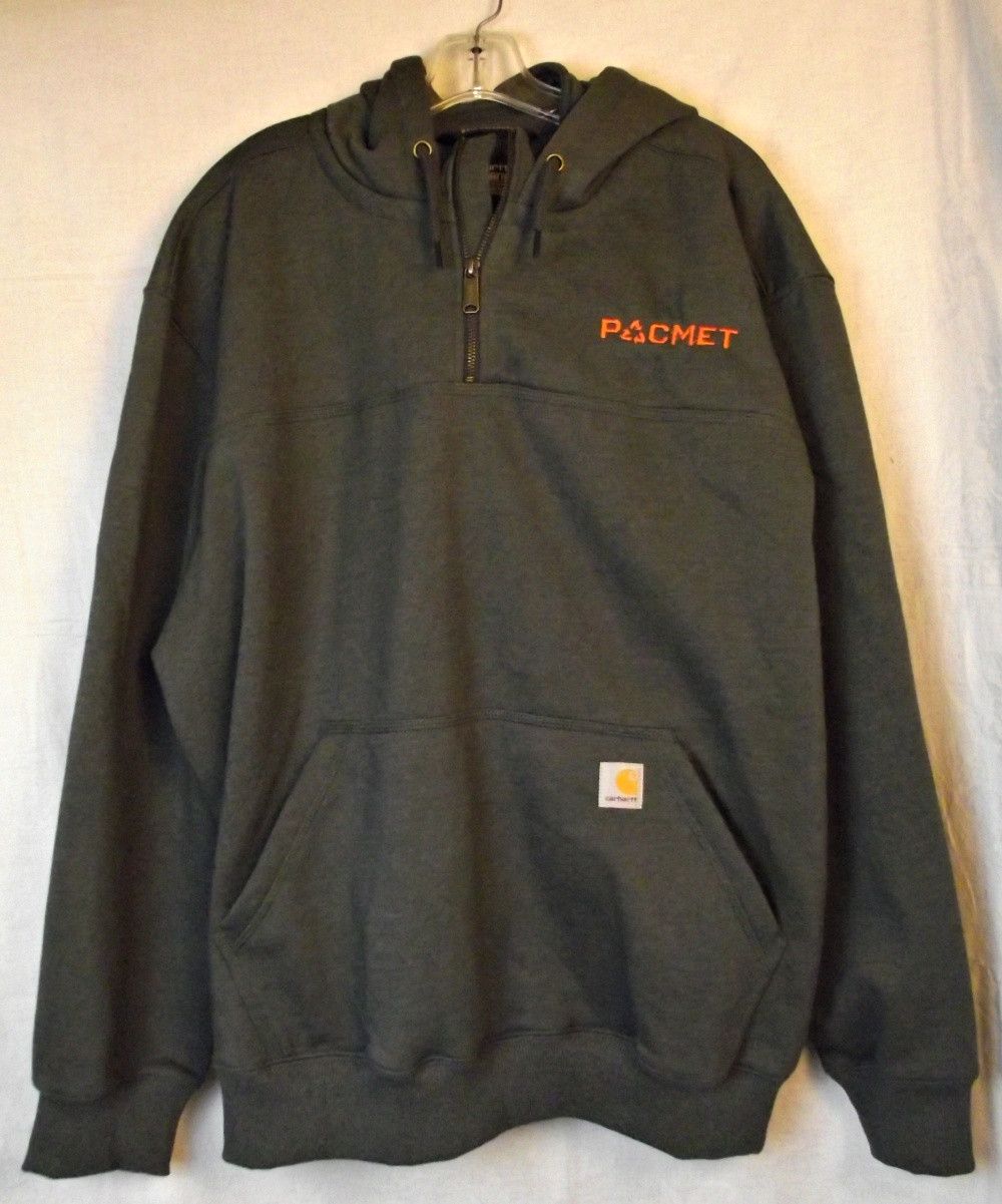 Carhartt 100617 Dark Gray 1/4 Zip Rain Defender Hoodie 2XL Pacmet Size US XXL / EU 58 / 5 - 2 Thumbnail