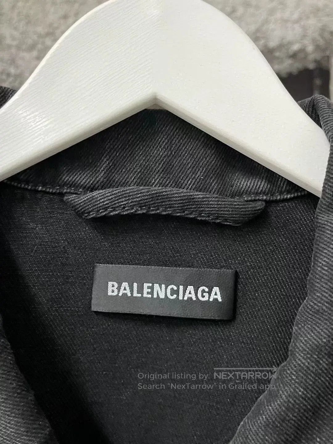 Balenciaga Balenciaga Black Red Logo Denim Jacket. Size US M / EU 48-50 / 2 - 6 Thumbnail