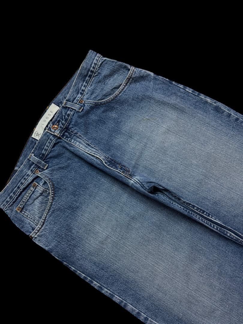 Japanese Brand LOOSE Vintage Y2K Arizona Mudwash Blue Denim Jean Baggy Size US 36 / EU 52 - 6 Thumbnail