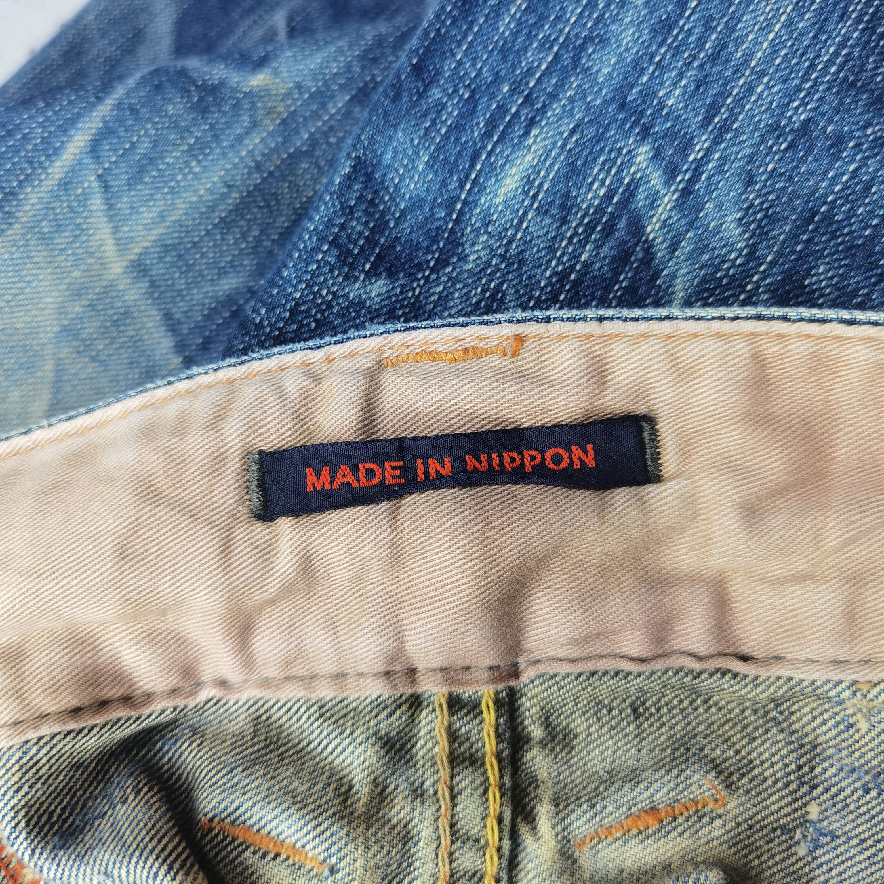 Blue Blue Japan 🇯🇵 90s Blue Way Distressed Denim Mud Wash Pants Size US 30 / EU 46 - 12 Thumbnail