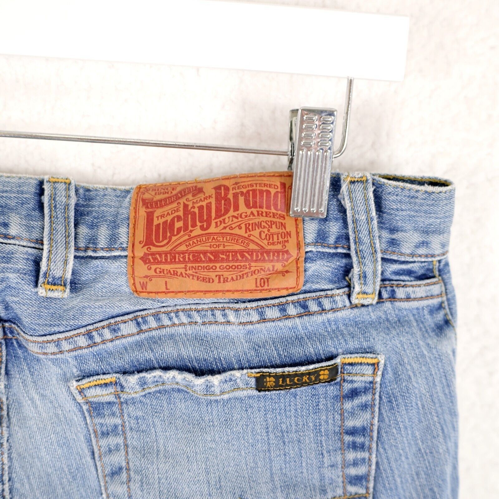 Lucky Brand Lucky Brand Dungarees Sweet Dream Crop Light Blue Stone Wash Size 31" - 6 Thumbnail
